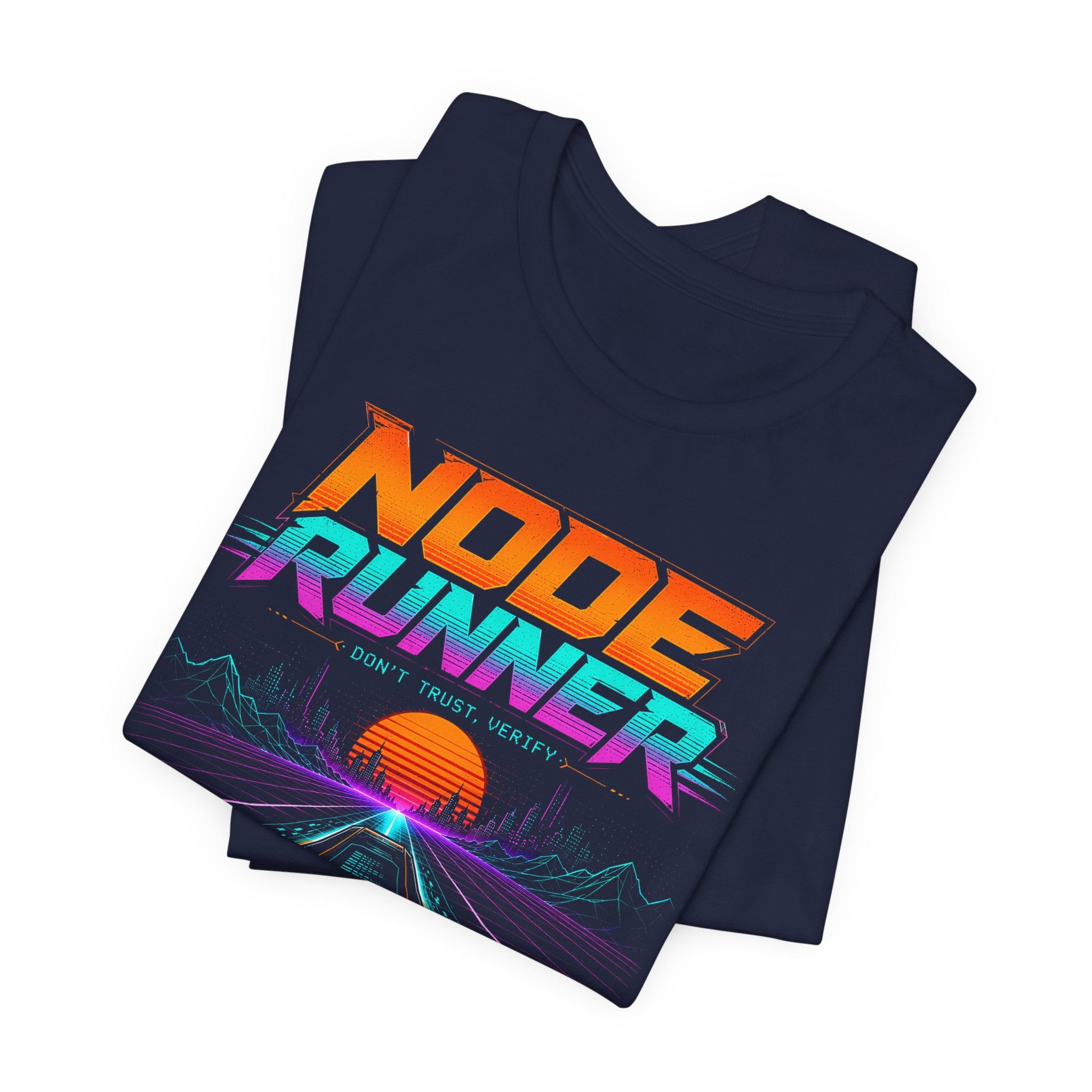 Node Runner Retro Cyberpunk T-Shirt | Bella Canvas 3001