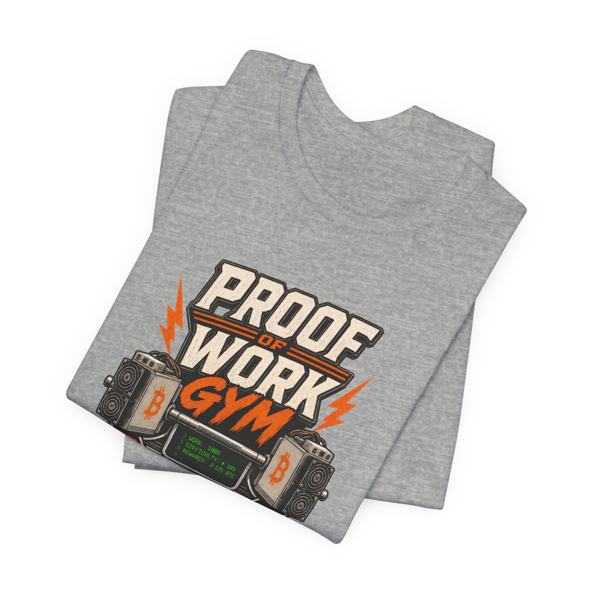 Proof of Work Bitcoin Mining Gym Tee | Bella Canvas 3001