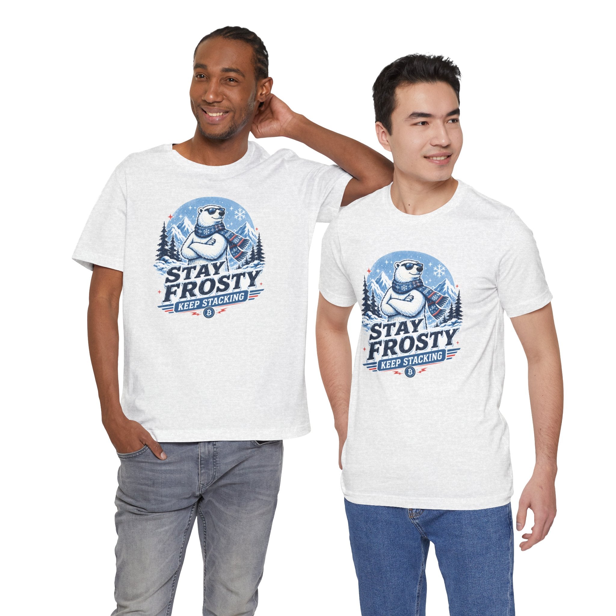 Stay Frosty, Keep Stacking Bitcoin T-Shirt | Bella Canvas 3001