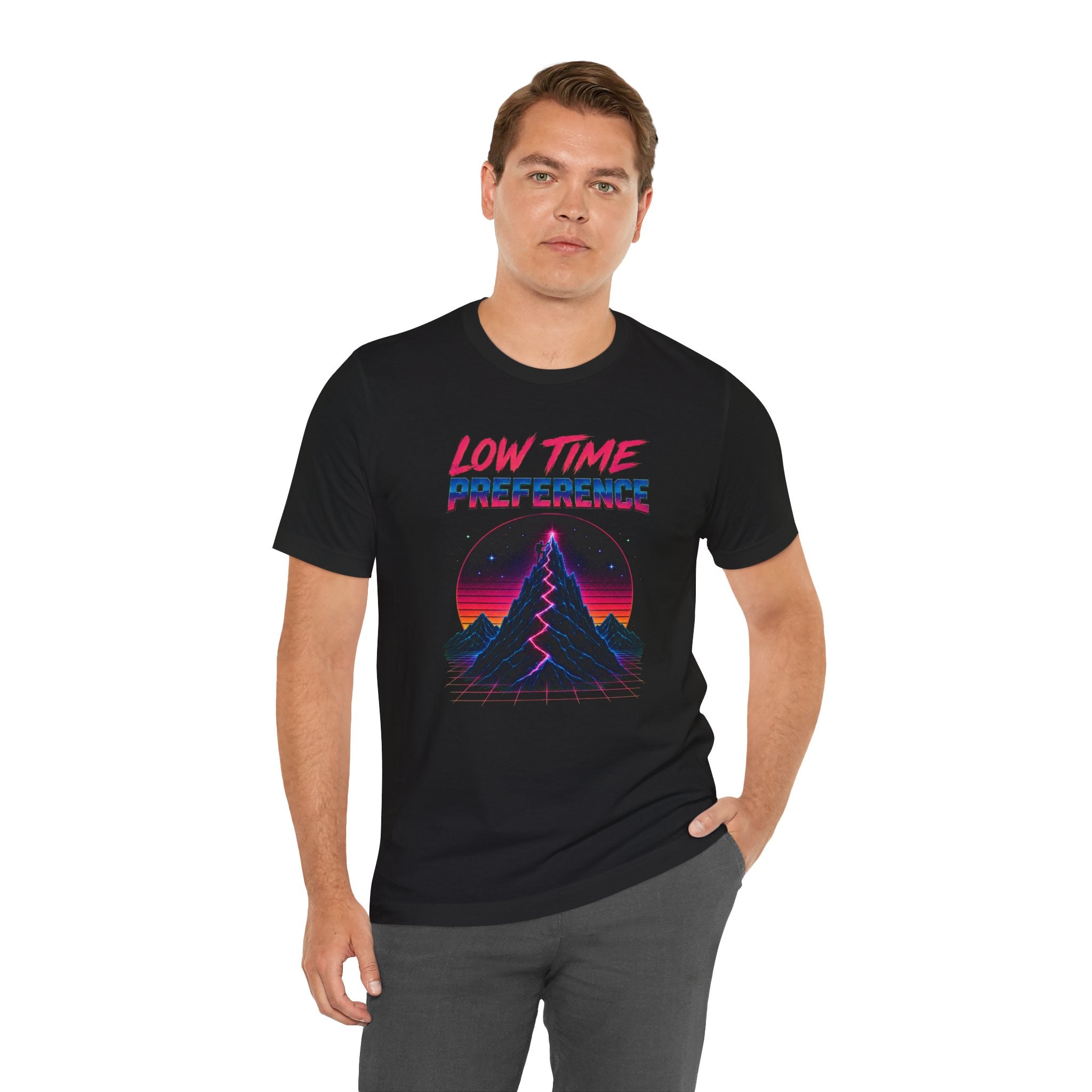 Incognito Low Time Preference Retro Synthwave Mountain T-Shirt | Bella Canvas 3001
