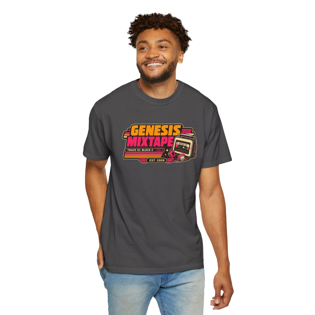 Incognito Heavyweight Genesis Mixtape Retro Cassette T-Shirt | Vintage Music Tee | Comfort Colors 1717