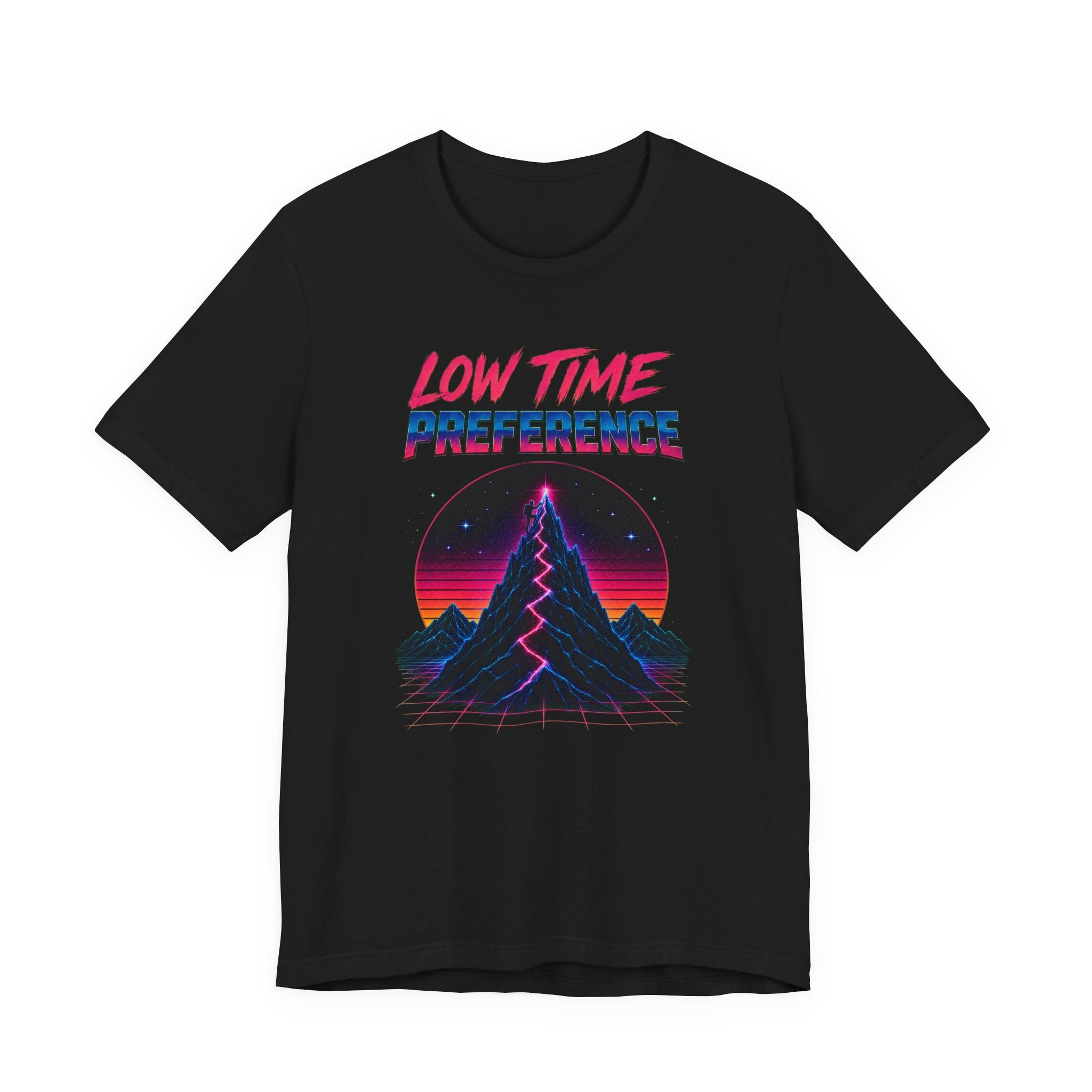 Incognito Low Time Preference Retro Synthwave Mountain T-Shirt | Bella Canvas 3001