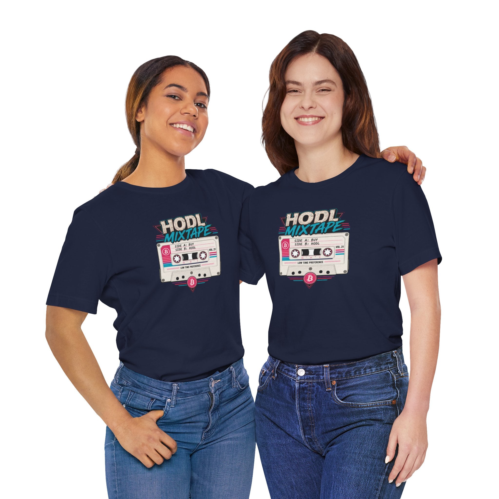 HODL Mixtape Cassette T-Shirt | Bitcoin Low Time Preference retro design Tee | Bella Canvas 3001