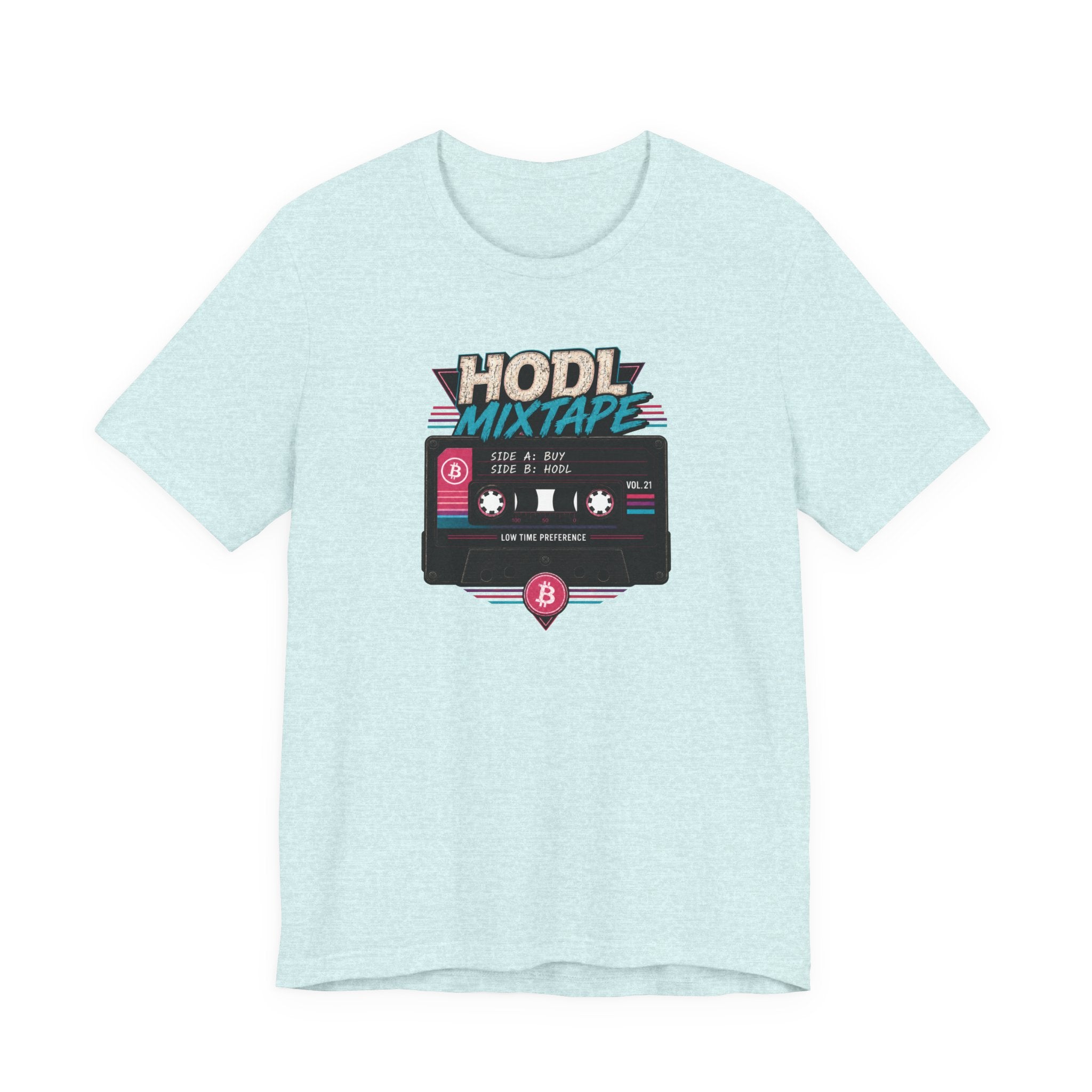 HODL Mixtape Cassette T-Shirt | Bitcoin Low Time Preference retro design Tee | Bella Canvas 3001