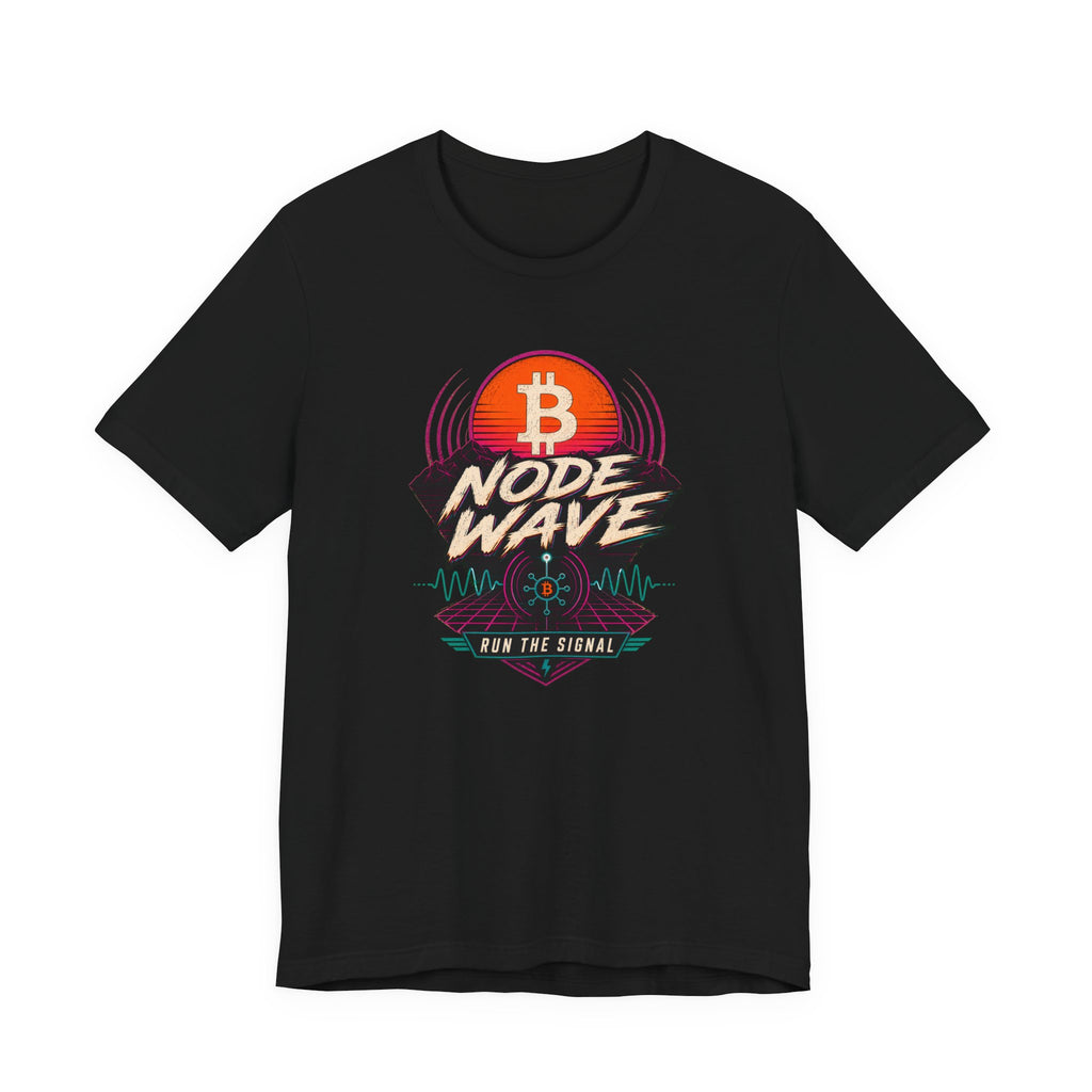 Bitcoin Node Wave "Run the Signal" Retro Tee Run a Node