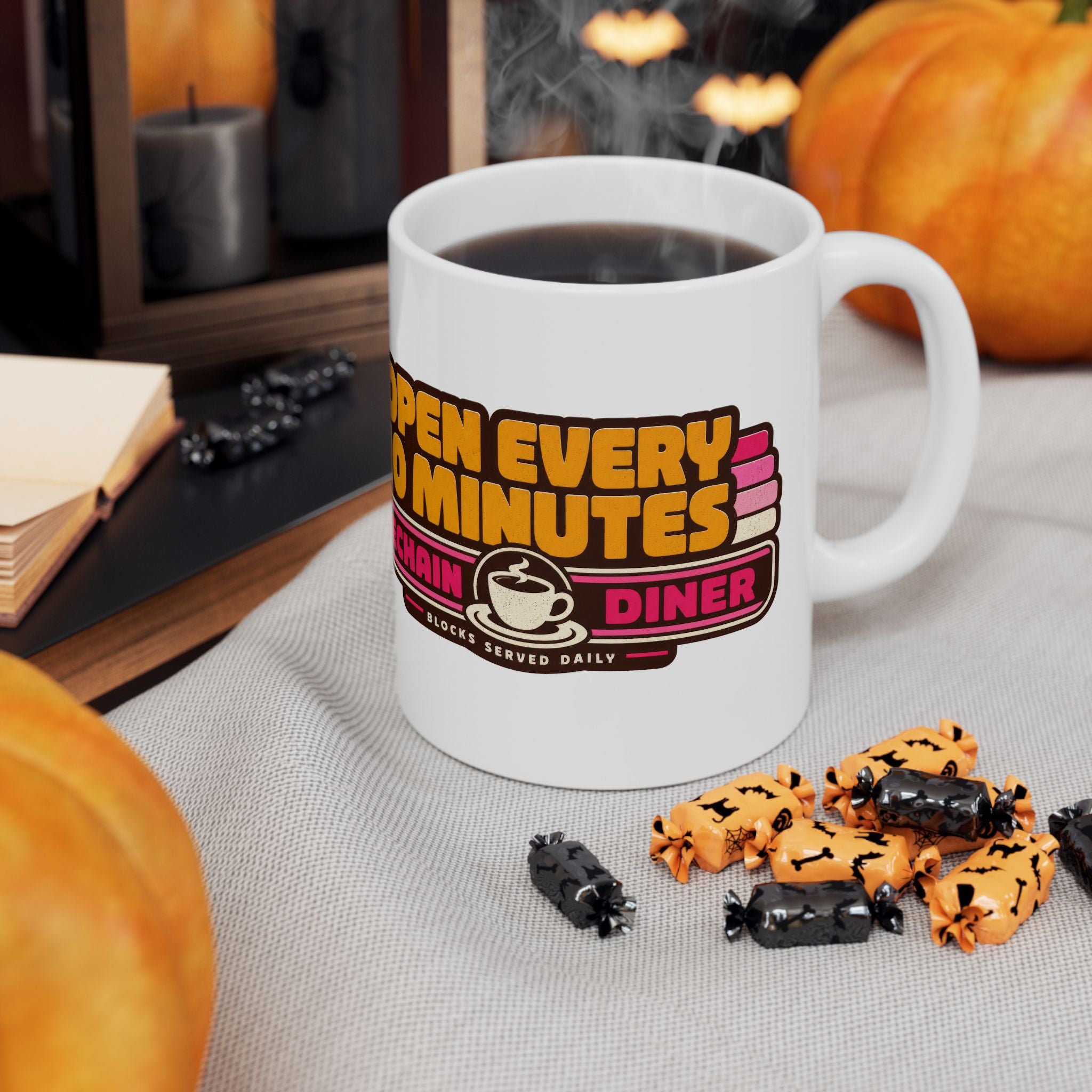 Open Every 10 Minutes Timechain Mug | Retro Coffee Mug | 11oz and 15 oz