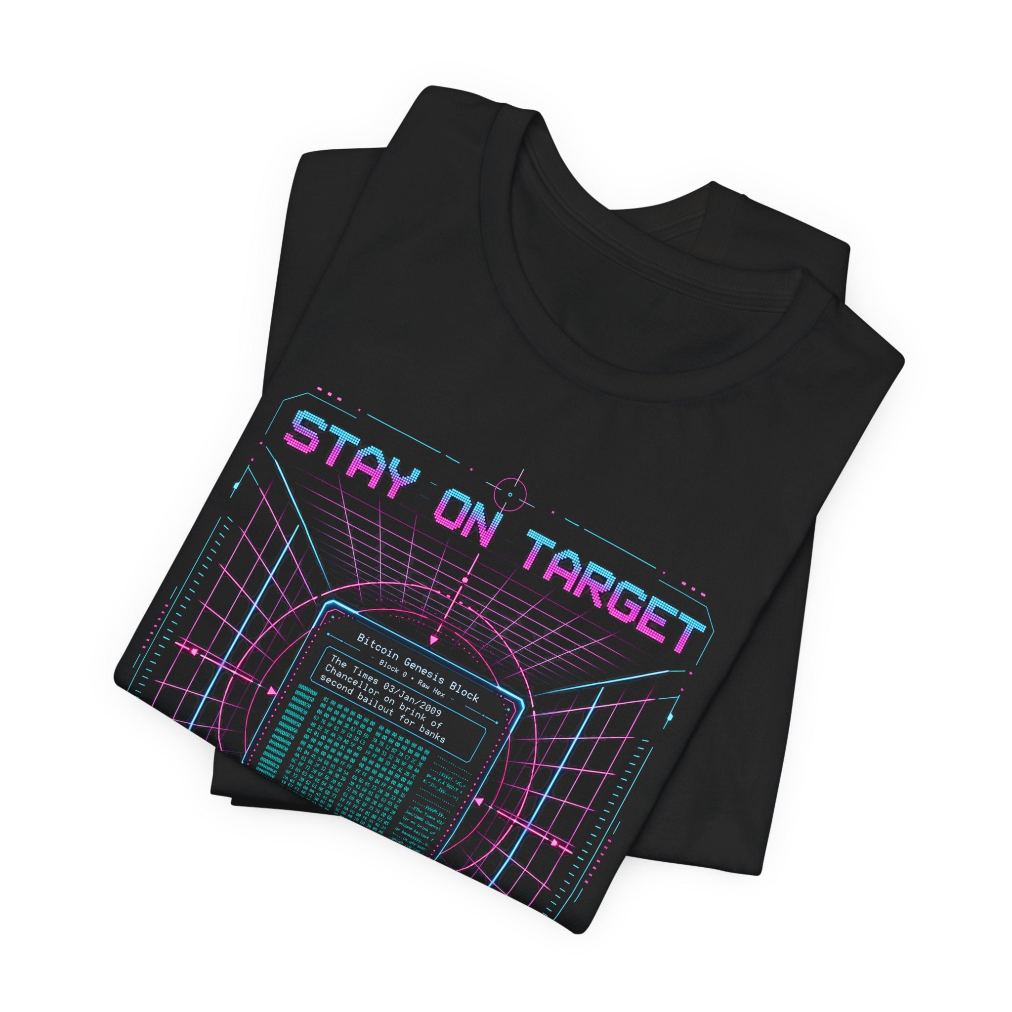 Bitcoin Genesis Block Tee | Retro 80s Cypherpunk Shirt | Bella Canvas 3001
