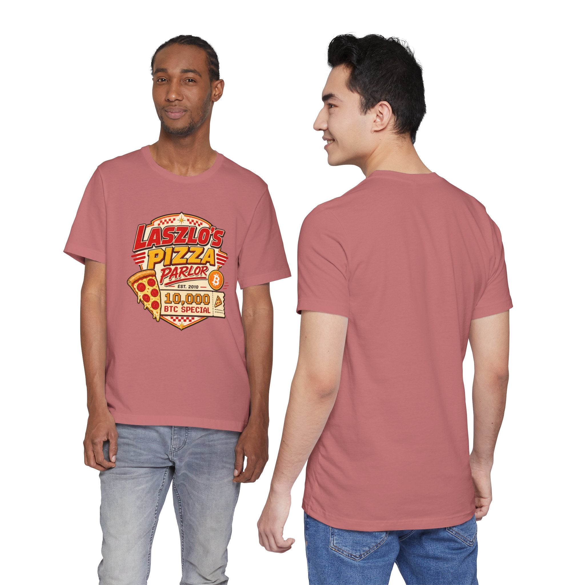Laszlo's Pizza Parlor 10,000 Bitcoin Pizza Day Tee | Bella Canvas 3001