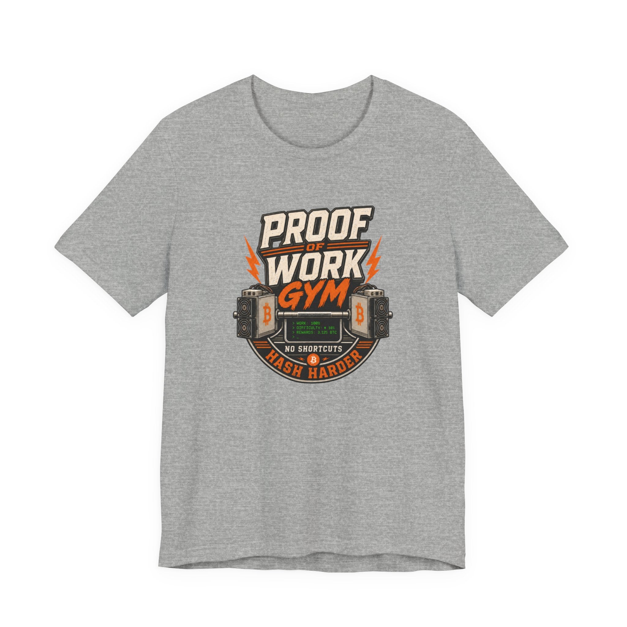 Proof of Work Bitcoin Mining Gym Tee | Bella Canvas 3001