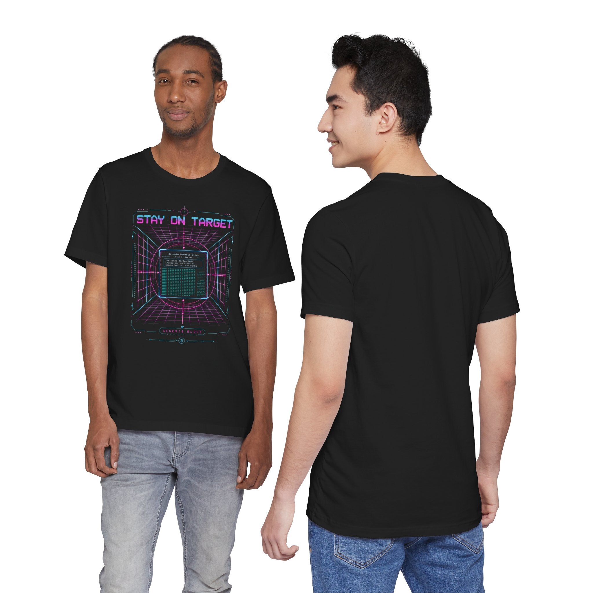 Bitcoin Genesis Block Tee | Retro 80s Cypherpunk Shirt | Bella Canvas 3001