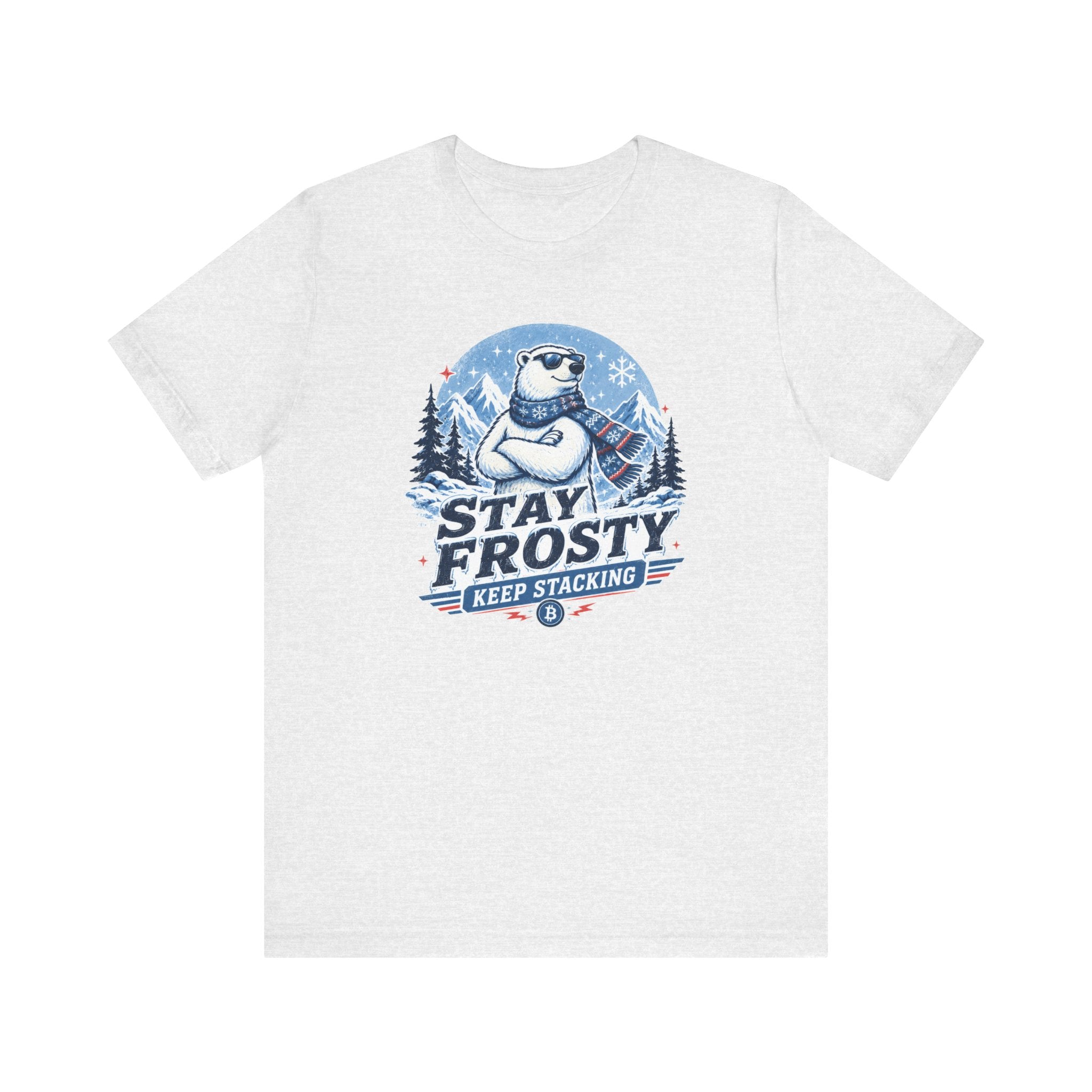 Stay Frosty, Keep Stacking Bitcoin T-Shirt | Bella Canvas 3001