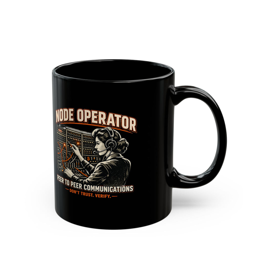 Node Operator switchboard vintage illustration Mug | IT networking coffee cup