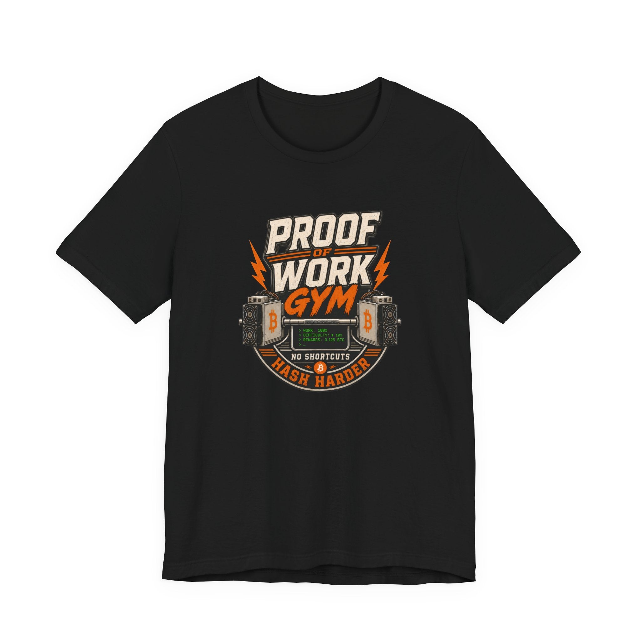 Proof of Work Bitcoin Mining Gym Tee | Bella Canvas 3001