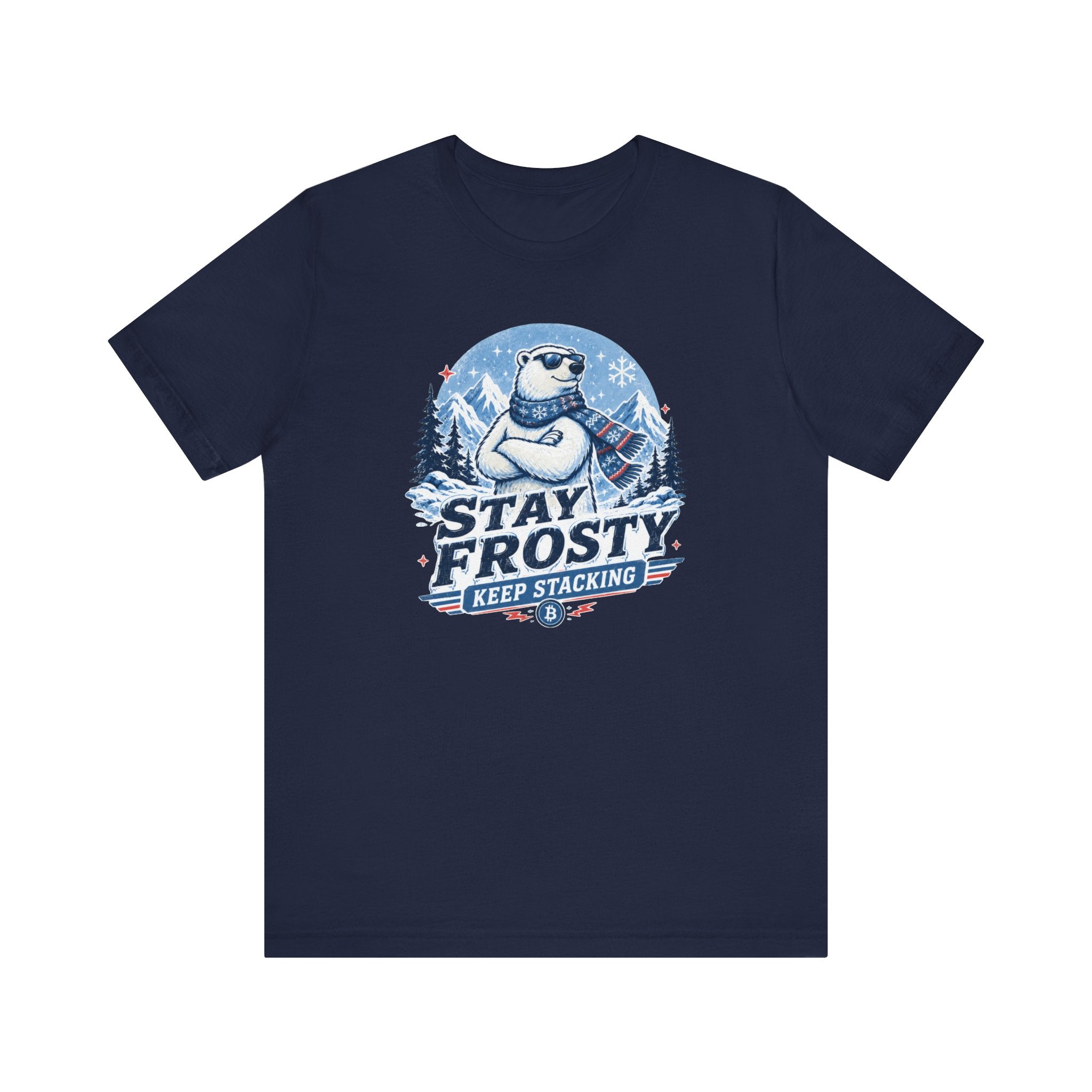 Stay Frosty, Keep Stacking Bitcoin T-Shirt | Bella Canvas 3001