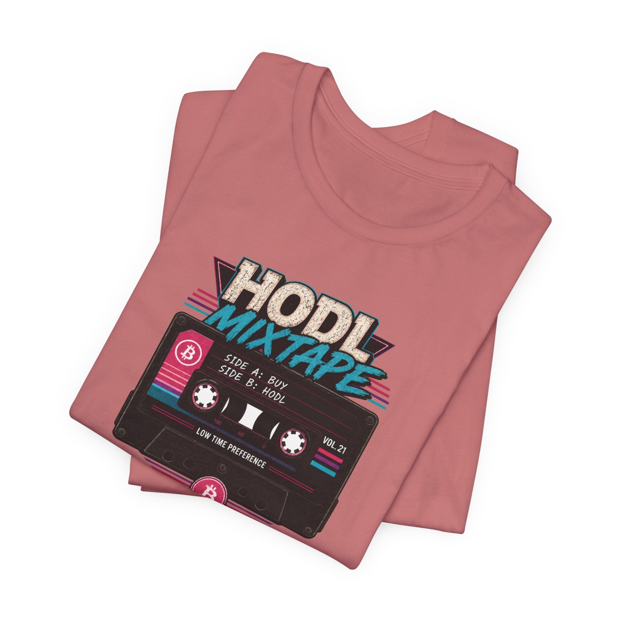 HODL Mixtape Cassette T-Shirt | Bitcoin Low Time Preference retro design Tee | Bella Canvas 3001