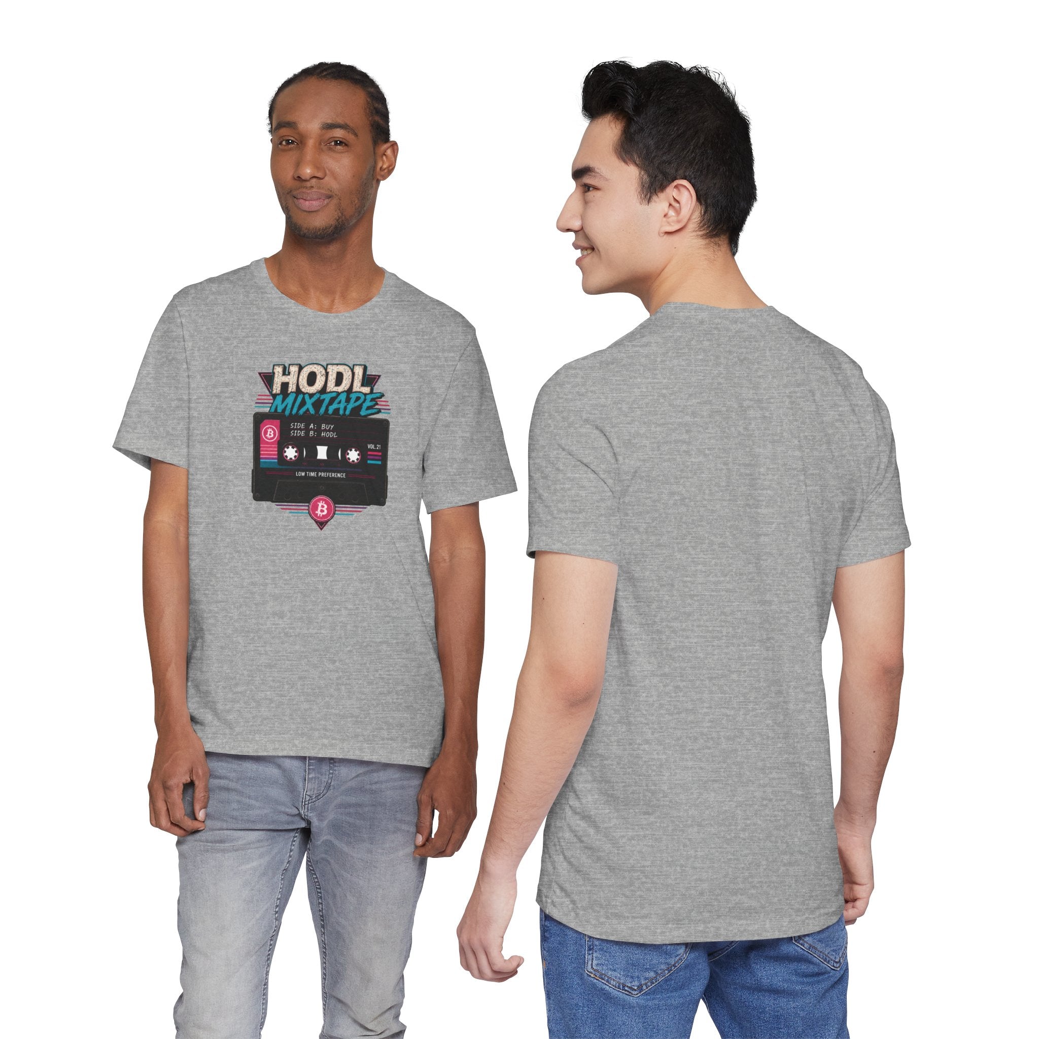 HODL Mixtape Cassette T-Shirt | Bitcoin Low Time Preference retro design Tee | Bella Canvas 3001