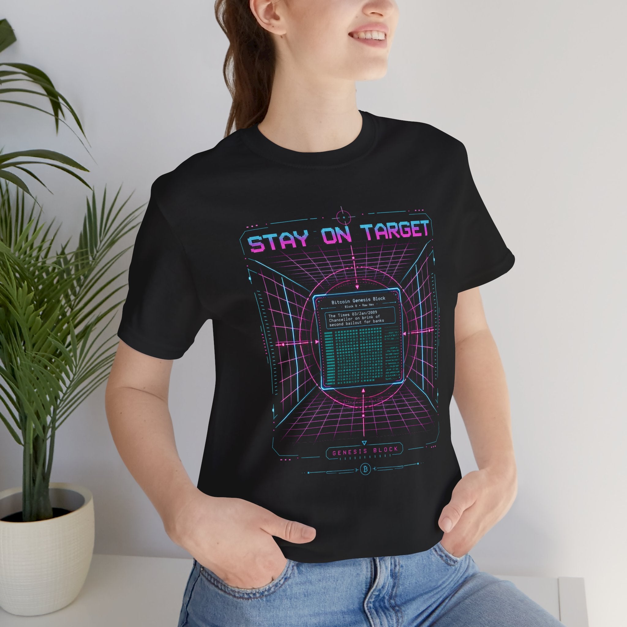 Bitcoin Genesis Block Tee | Retro 80s Cypherpunk Shirt | Bella Canvas 3001