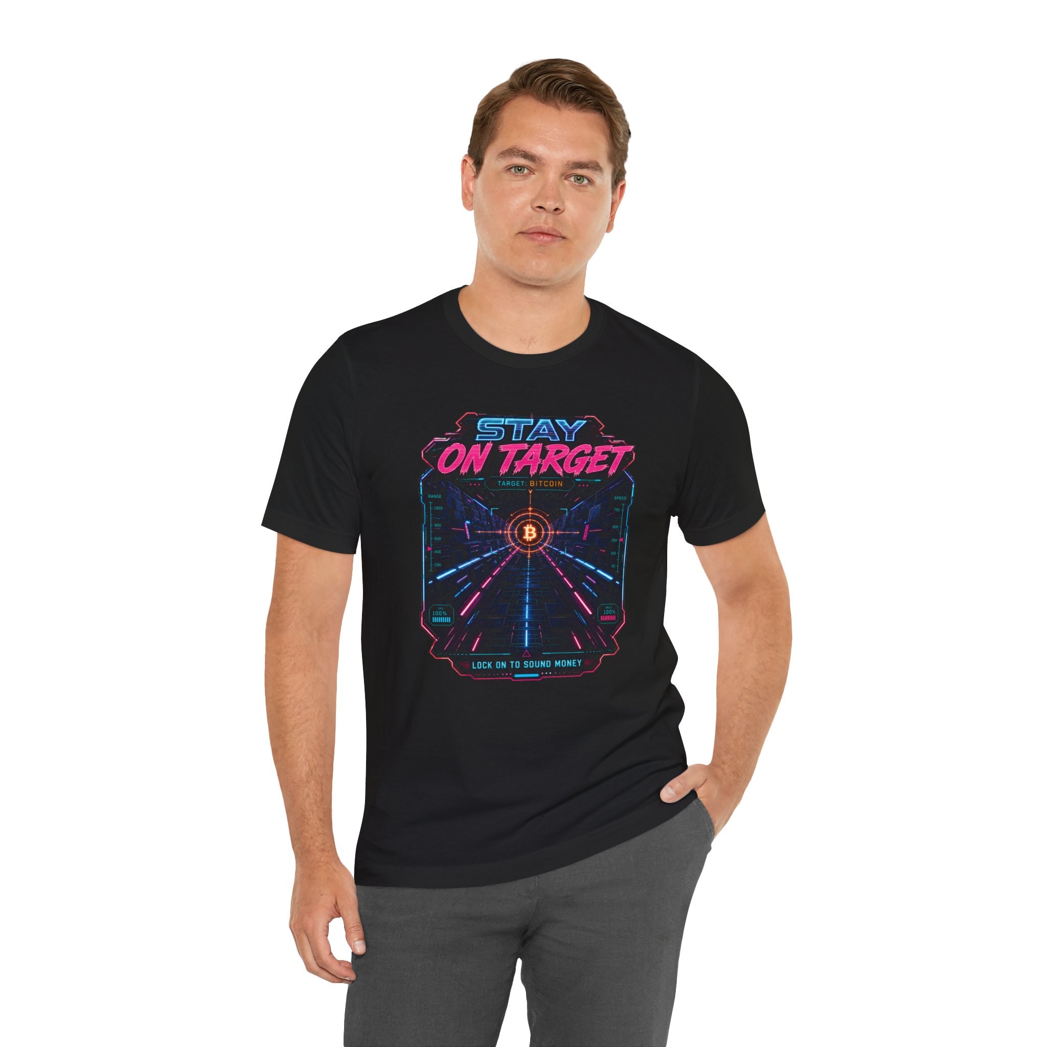 Stay On Target Bitcoin Graphic Tee | Bella Canvas 3001