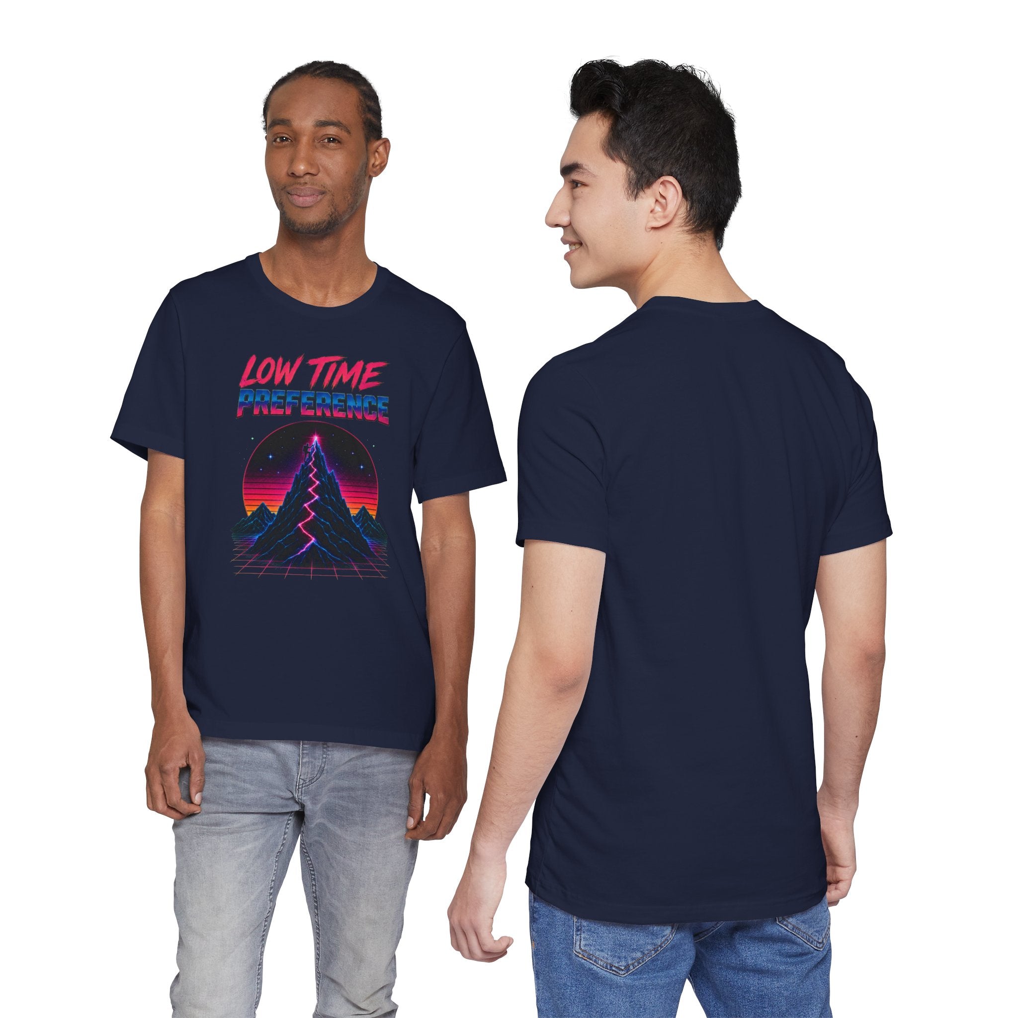 Incognito Low Time Preference Retro Synthwave Mountain T-Shirt | Bella Canvas 3001