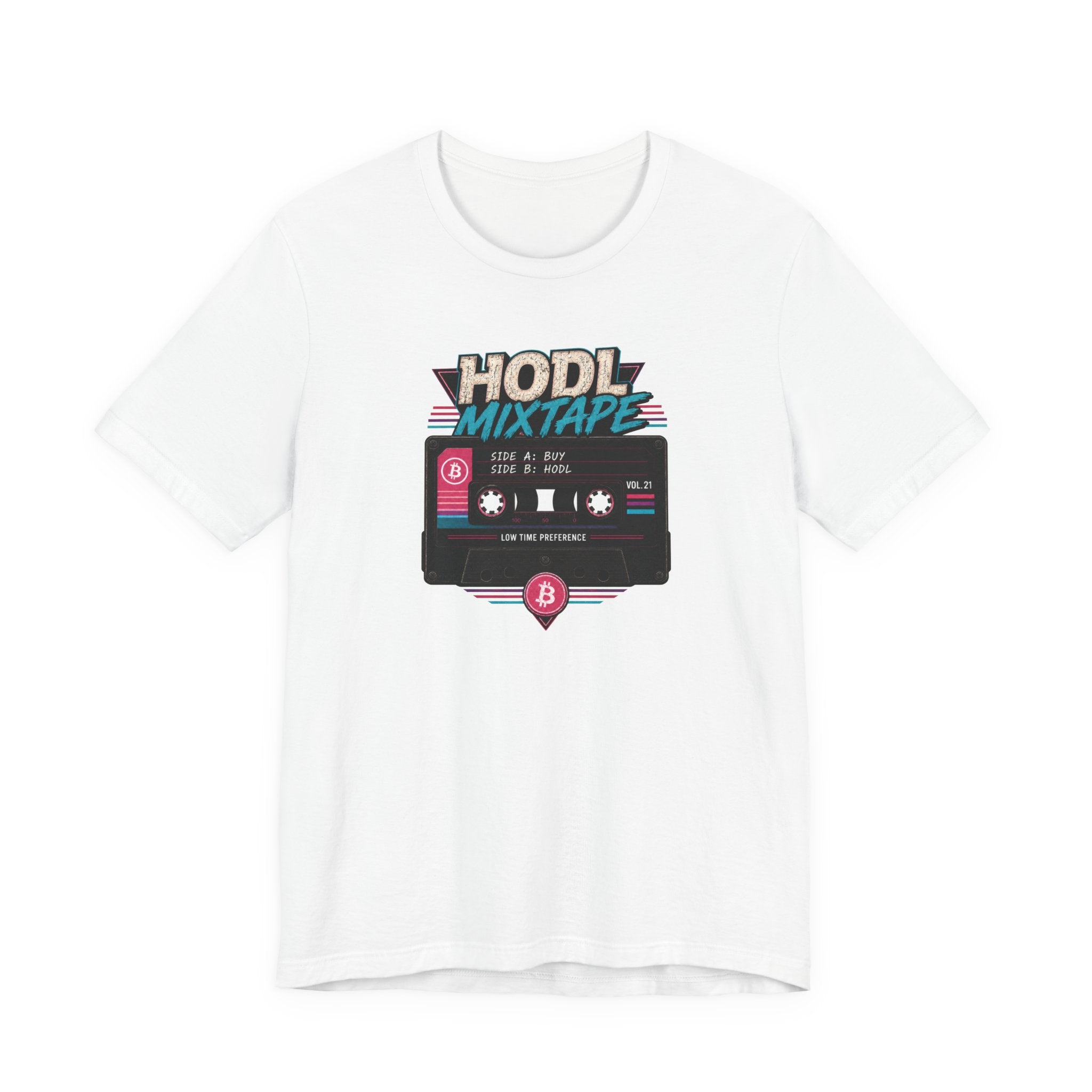 HODL Mixtape Cassette T-Shirt | Bitcoin Low Time Preference retro design Tee | Bella Canvas 3001