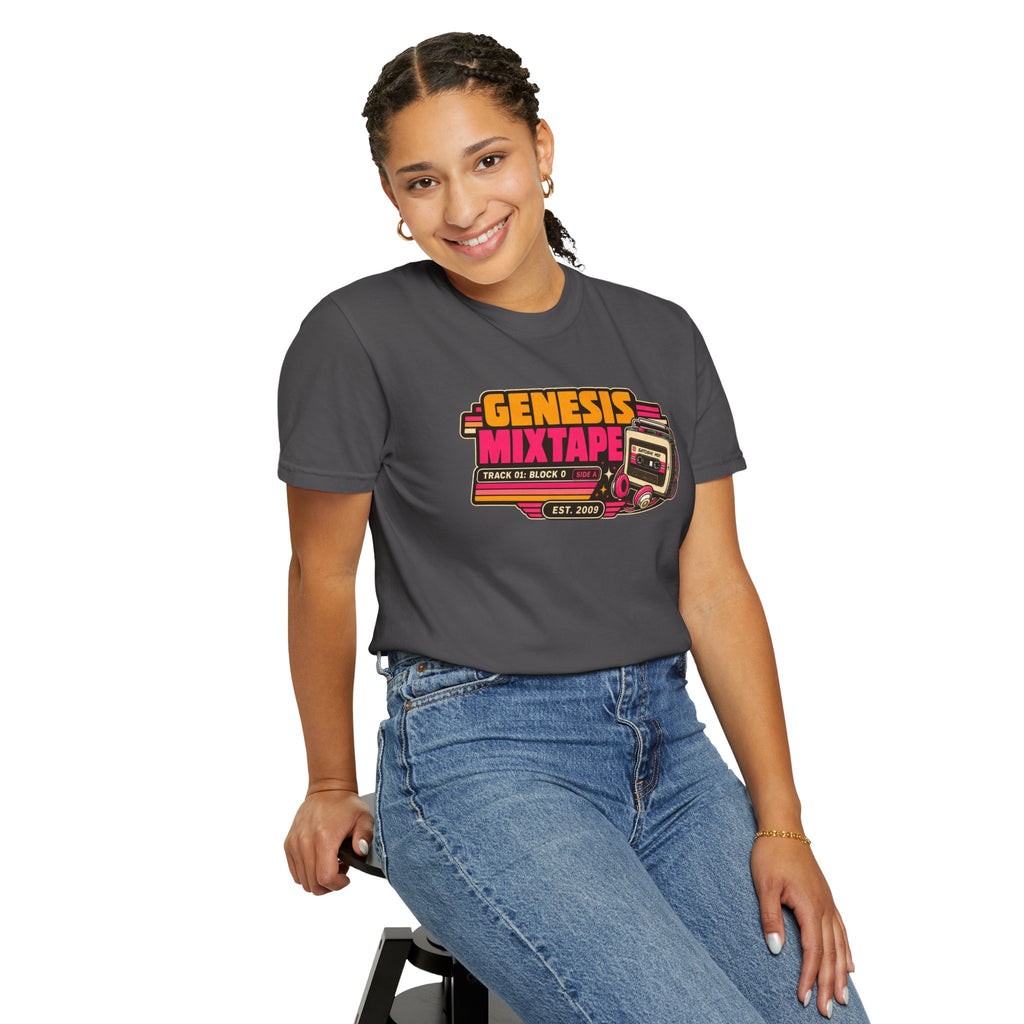 Incognito Heavyweight Genesis Mixtape Retro Cassette T-Shirt | Vintage Music Tee | Comfort Colors 1717