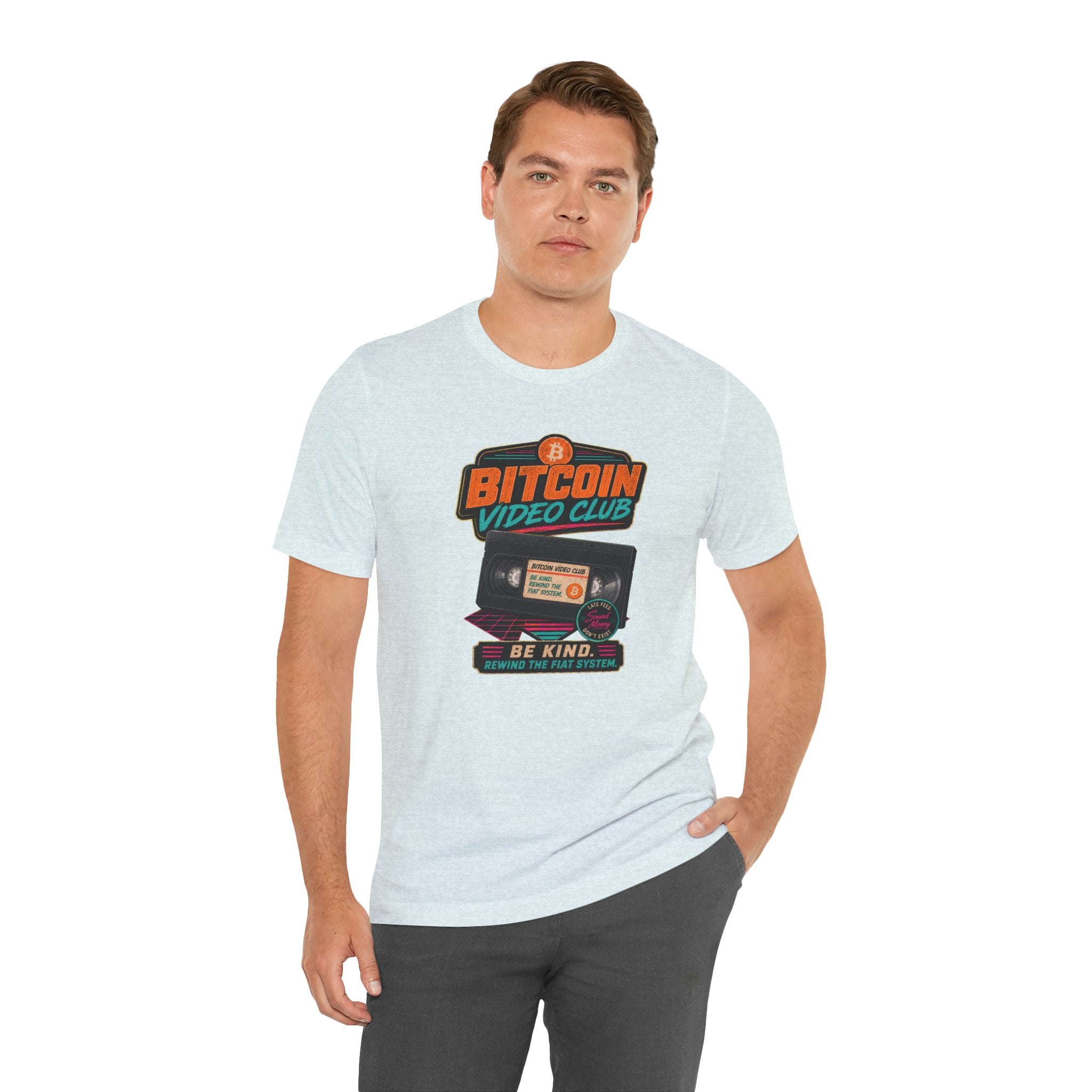 Bitcoin Video Club Tee | Be Kind Retro VHS | Bella Canvas 3001