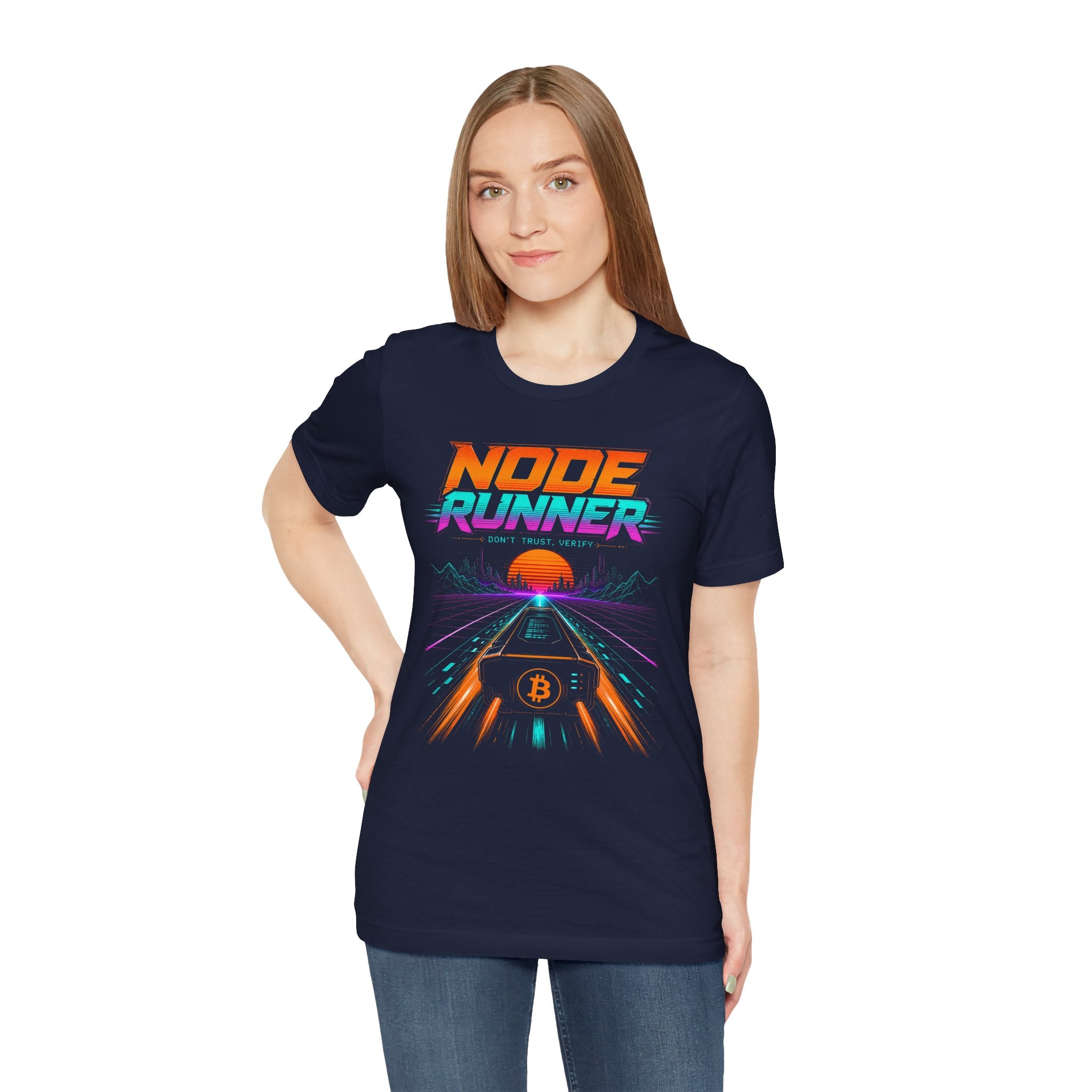 Node Runner Retro Cyberpunk T-Shirt | Bella Canvas 3001