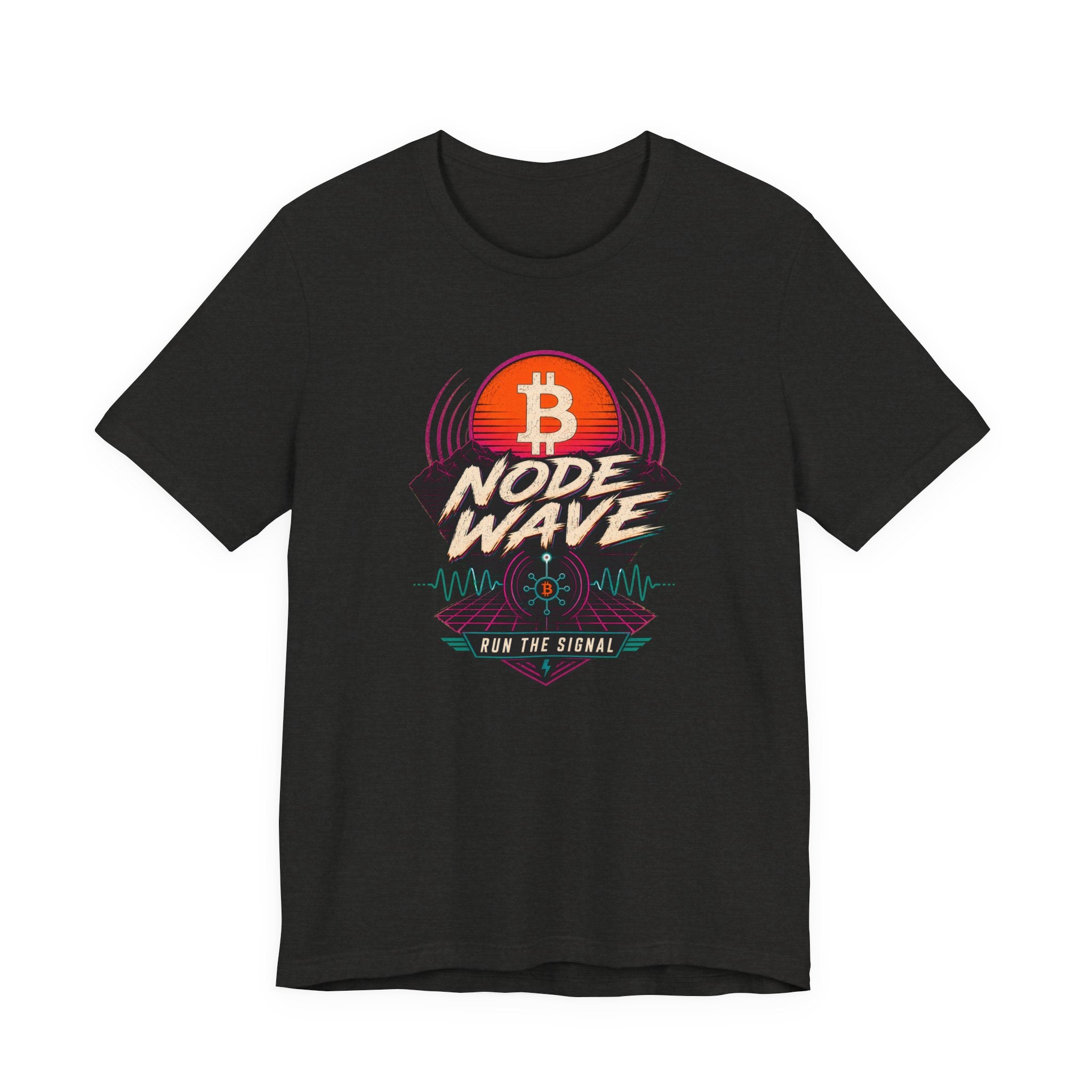 Bitcoin Node Wave "Run the Signal" Retro Tee Run a Node