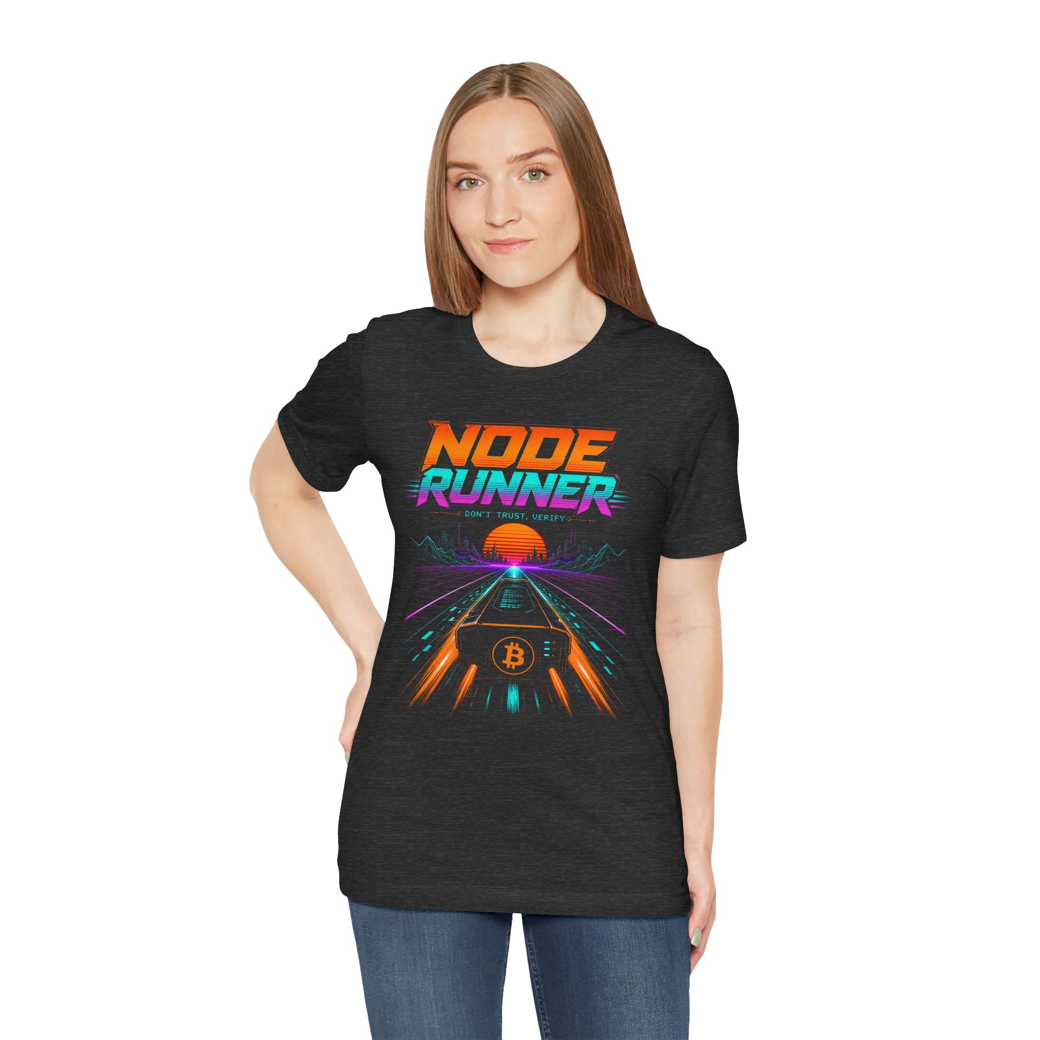 Node Runner Retro Cyberpunk T-Shirt | Bella Canvas 3001