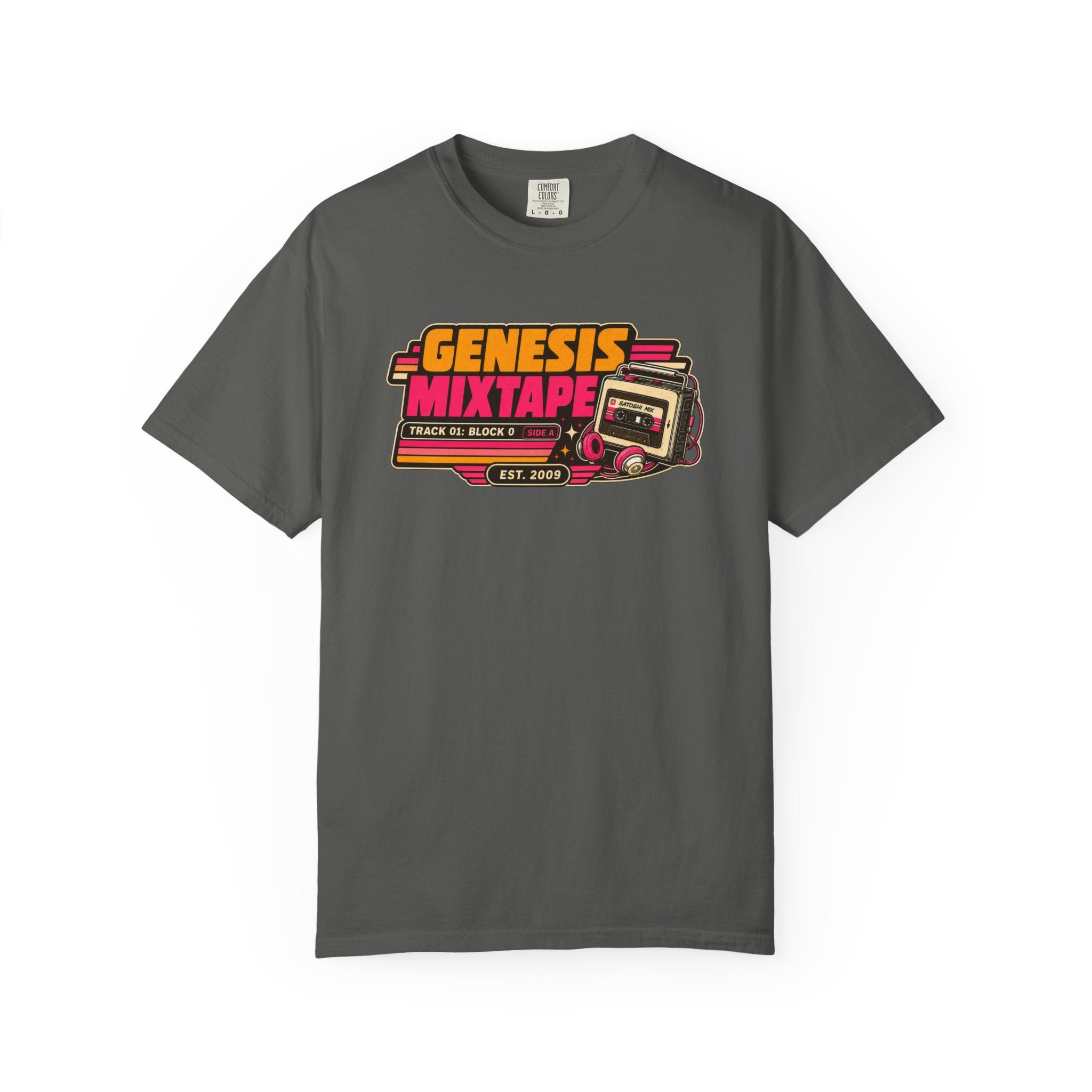 Incognito Heavyweight Genesis Mixtape Retro Cassette T-Shirt | Vintage Music Tee | Comfort Colors 1717