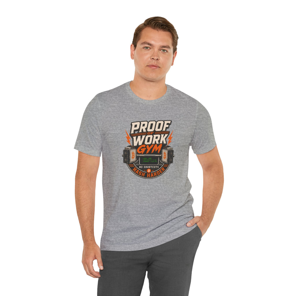 Proof of Work Bitcoin Mining Gym Tee | Bella Canvas 3001