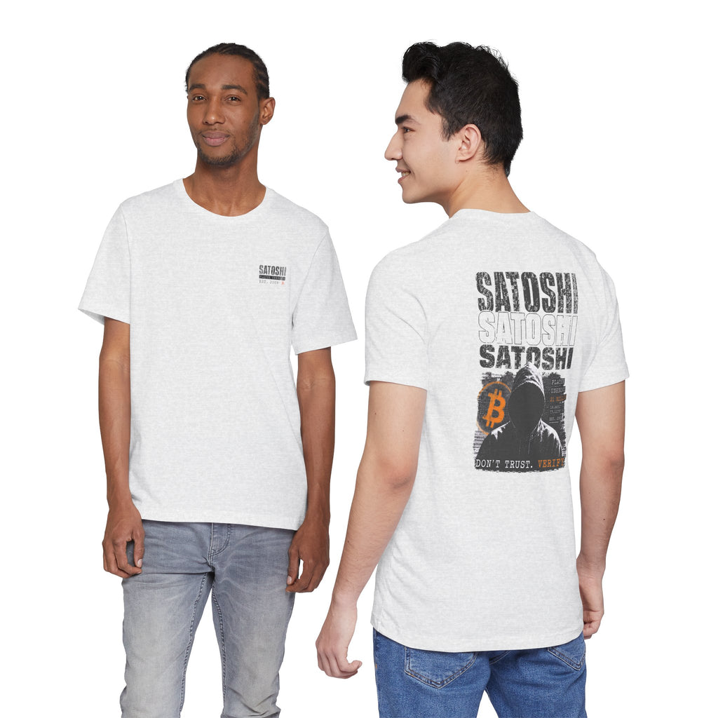 Satoshi Nakamoto Shirt | Player Unknown Bitcoin Tee | Don't Trust Verify Band T-shirt | Bella Canvas 3001