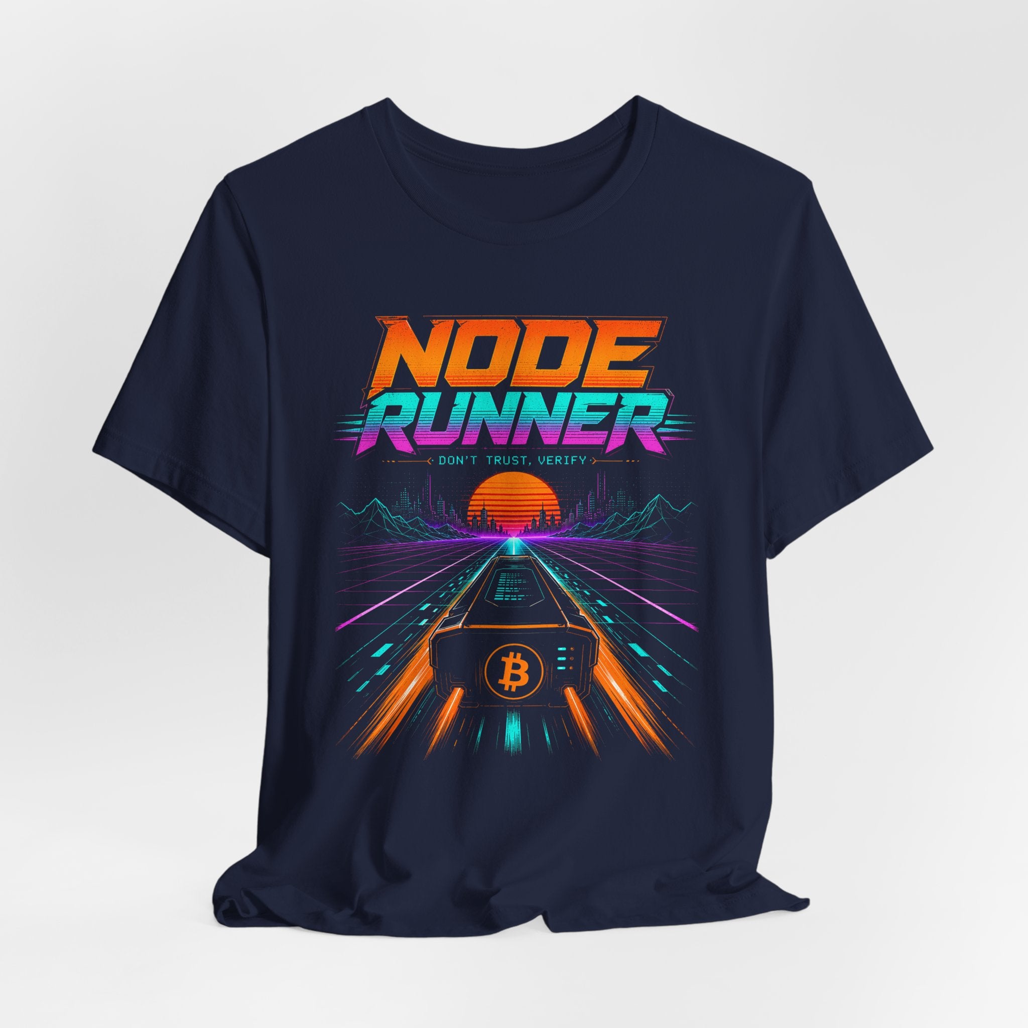 Node Runner Retro Cyberpunk T-Shirt | Bella Canvas 3001