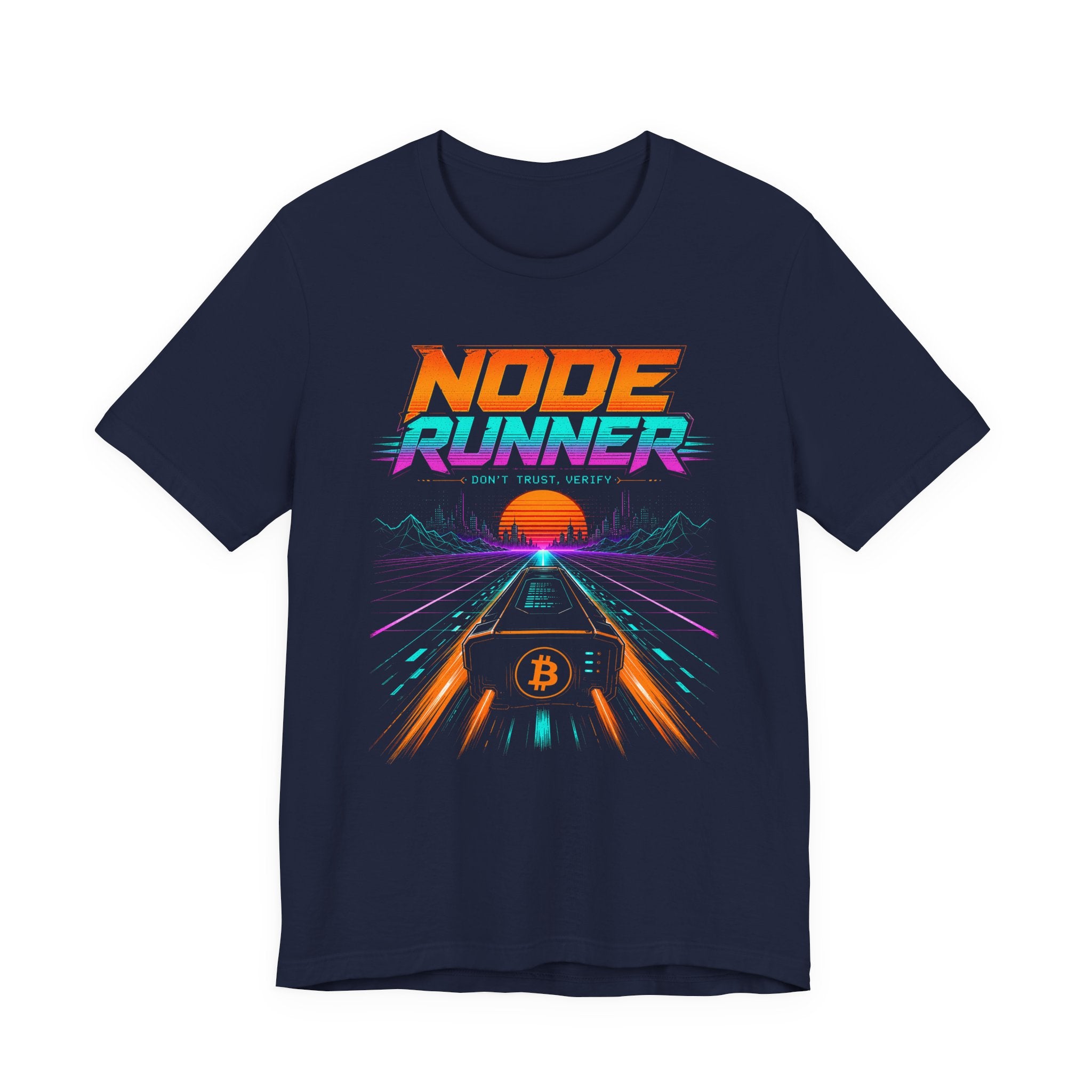 Node Runner Retro Cyberpunk T-Shirt | Bella Canvas 3001