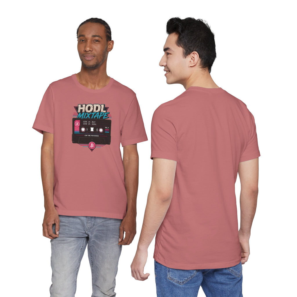 HODL Mixtape Cassette T-Shirt | Bitcoin Low Time Preference retro design Tee | Bella Canvas 3001