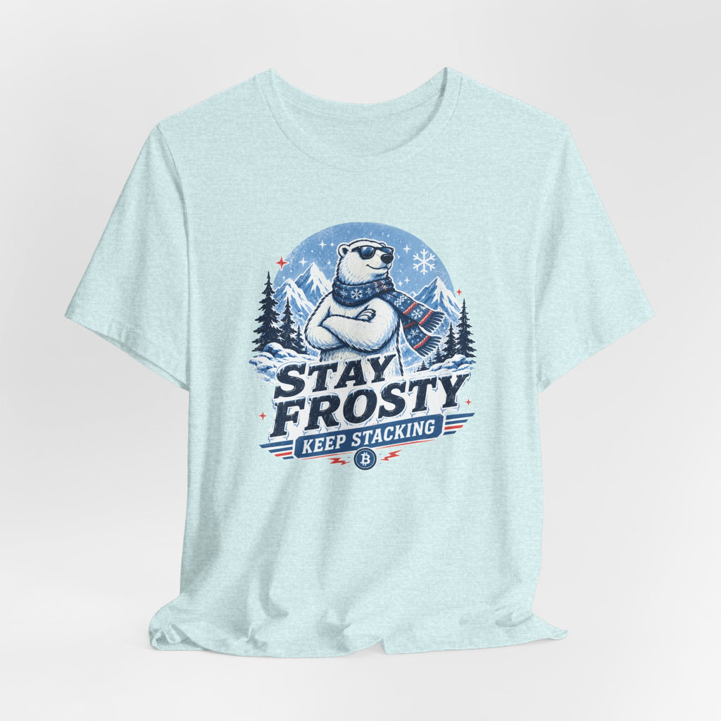 Stay Frosty, Keep Stacking Bitcoin T-Shirt | Bella Canvas 3001