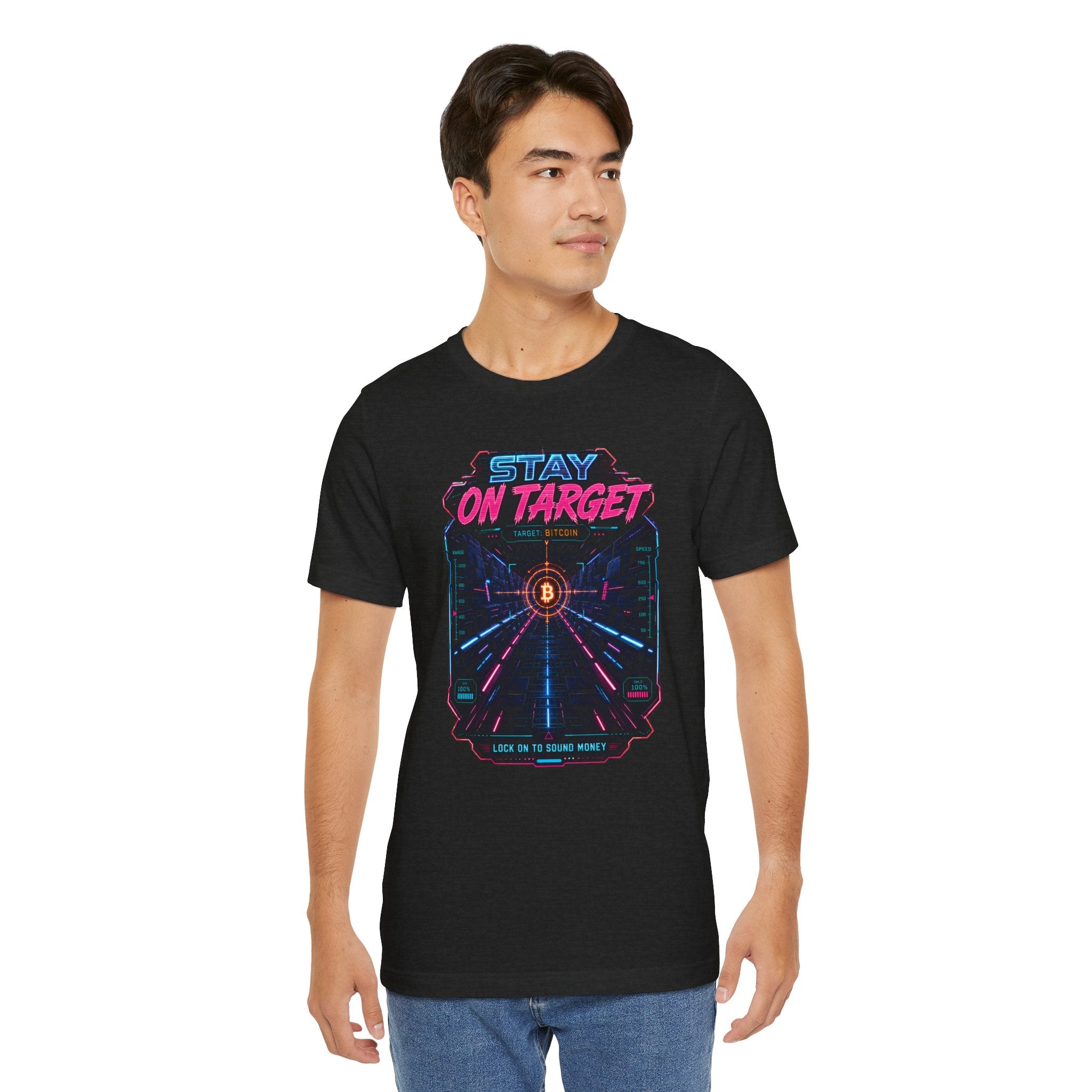 Stay On Target Bitcoin Graphic Tee | Bella Canvas 3001
