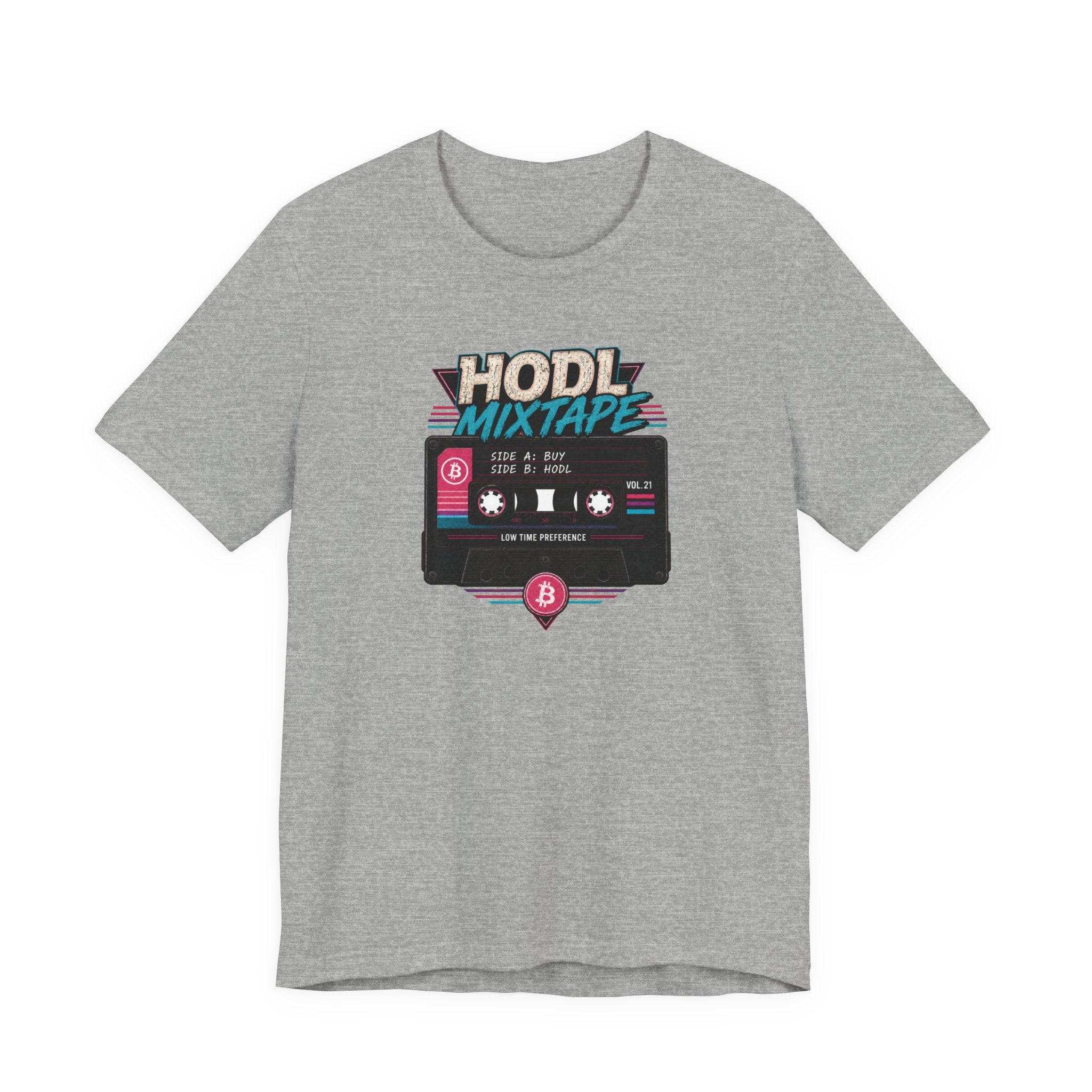 HODL Mixtape Cassette T-Shirt | Bitcoin Low Time Preference retro design Tee | Bella Canvas 3001