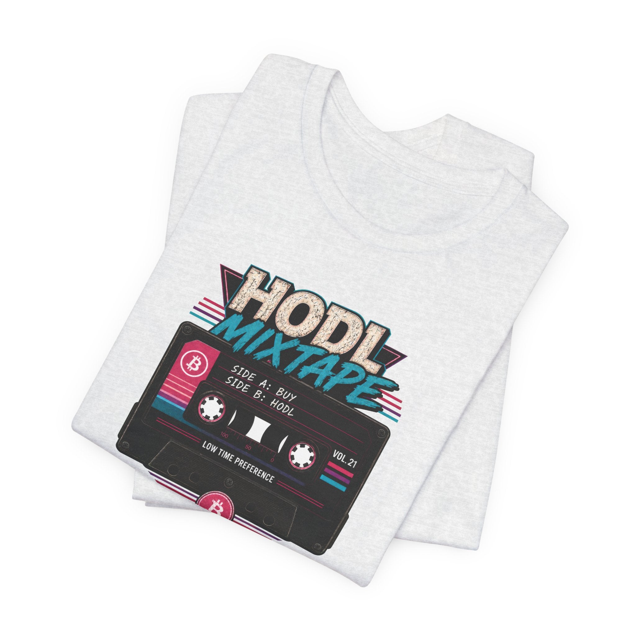 HODL Mixtape Cassette T-Shirt | Bitcoin Low Time Preference retro design Tee | Bella Canvas 3001