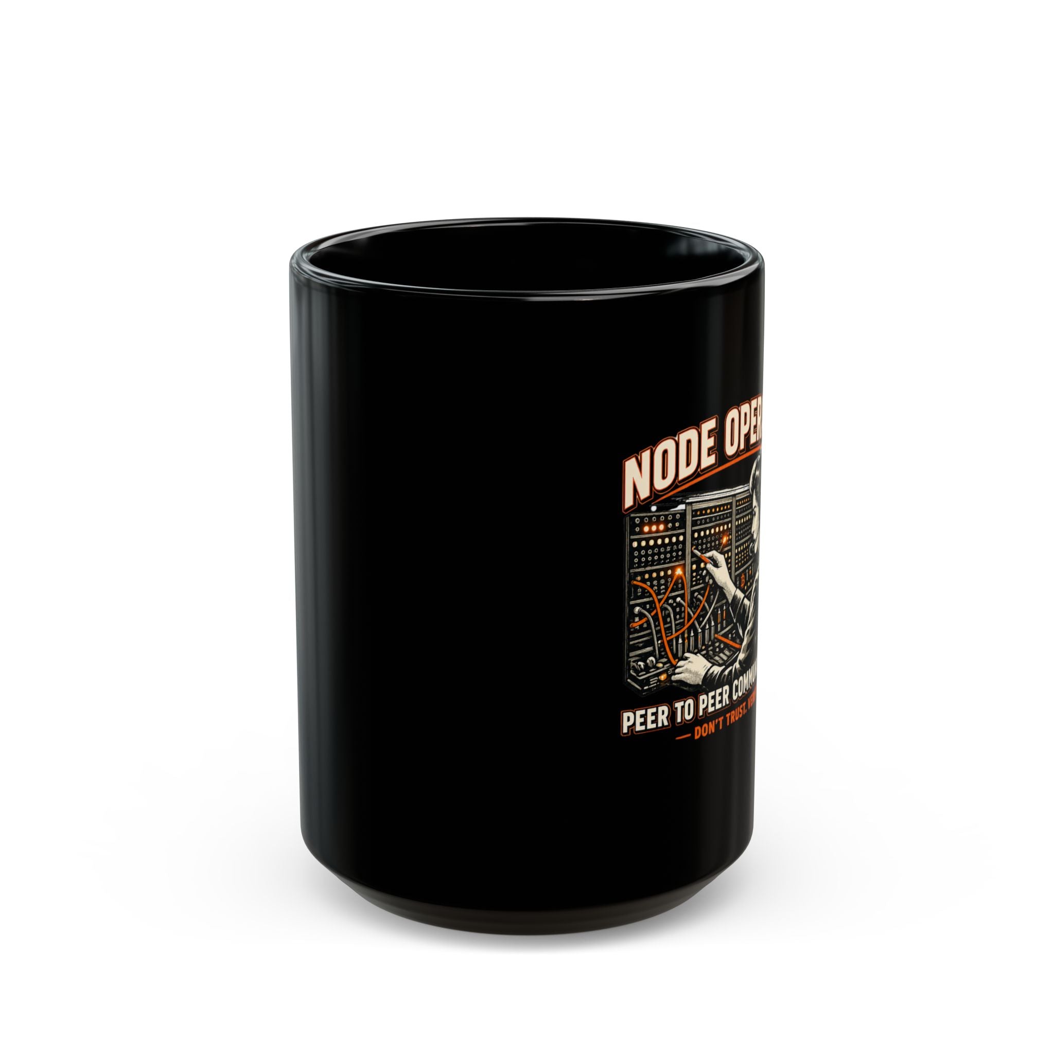 Node Operator switchboard vintage illustration Mug | IT networking coffee cup