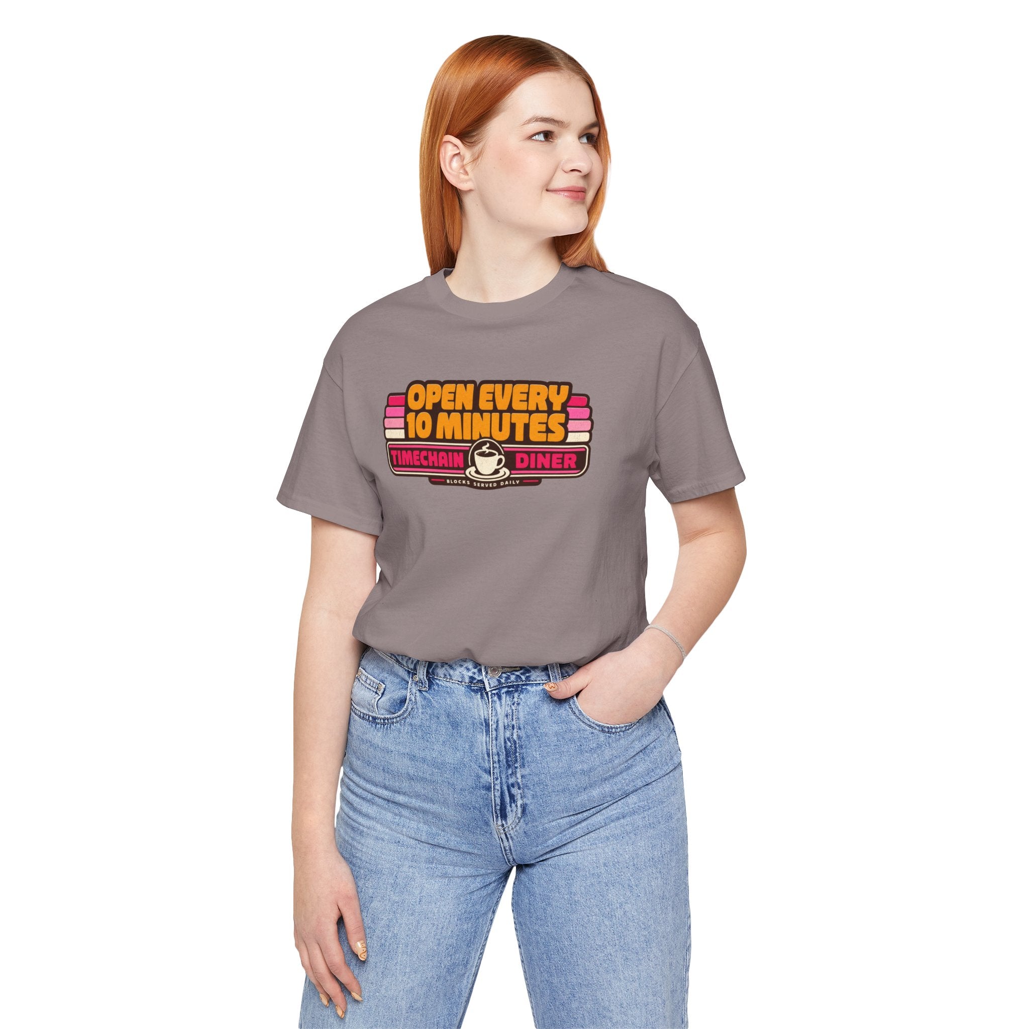 Incognito Open Every 10 Minutes Timechain Diner Tee | Retro Coffee T-Shirt | Bella Canvas 3001
