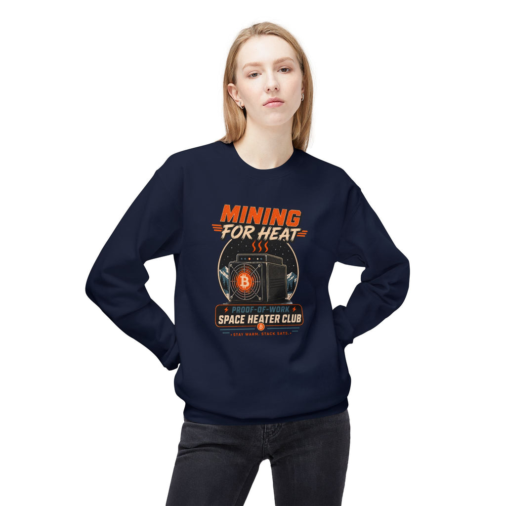 Bitcoin Miner Space Heater Club Sweatshirt | Mining for Heat | Gildan SF000