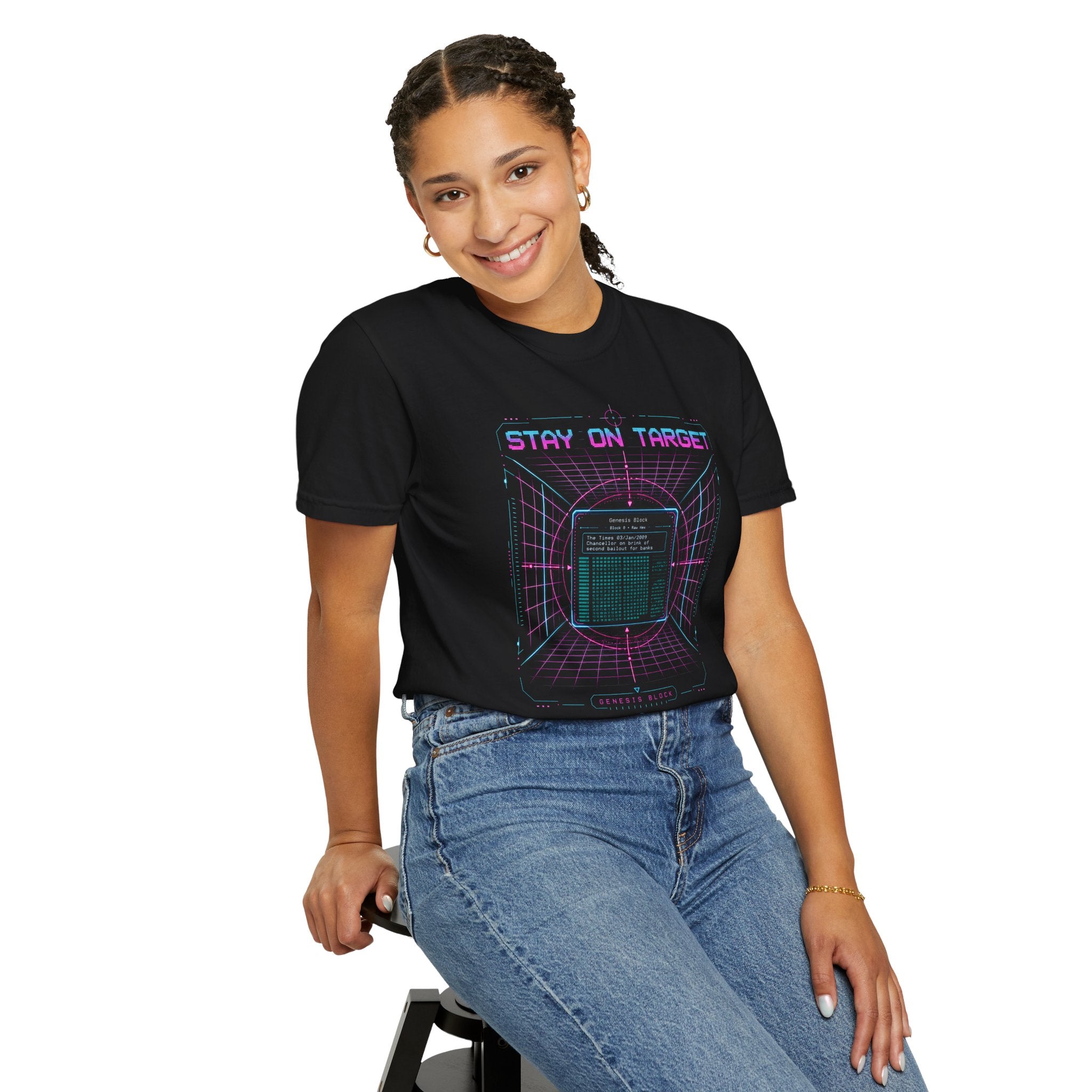 Incognito Genesis Block Heavyweight Tee | Retro 80s Cypherpunk T-shirt | Stay on Target | Comfort Colors 1717