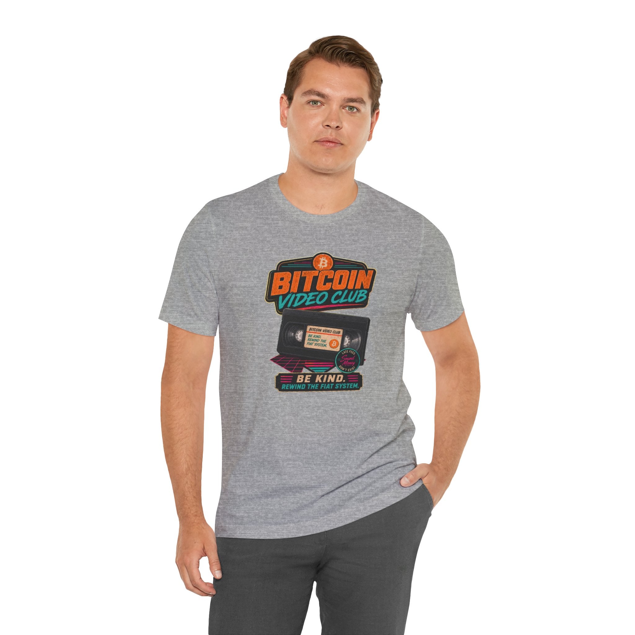 Bitcoin Video Club Tee | Be Kind Retro VHS | Bella Canvas 3001
