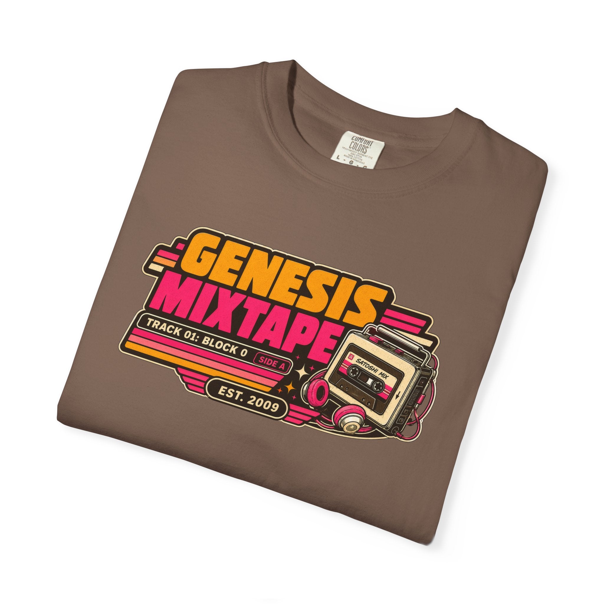 Incognito Heavyweight Genesis Mixtape Retro Cassette T-Shirt | Vintage Music Tee | Comfort Colors 1717