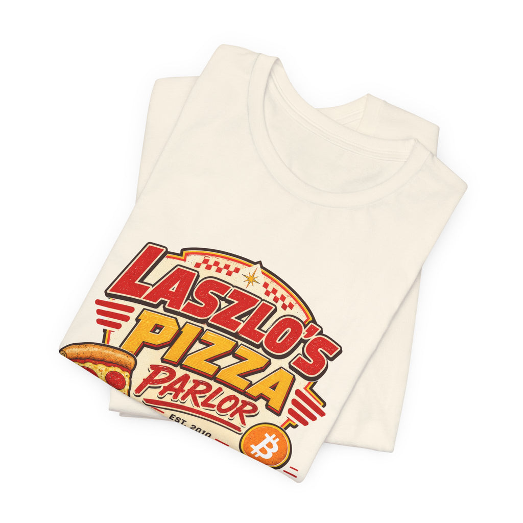 Laszlo's Pizza Parlor 10,000 Bitcoin Pizza Day Tee | Bella Canvas 3001