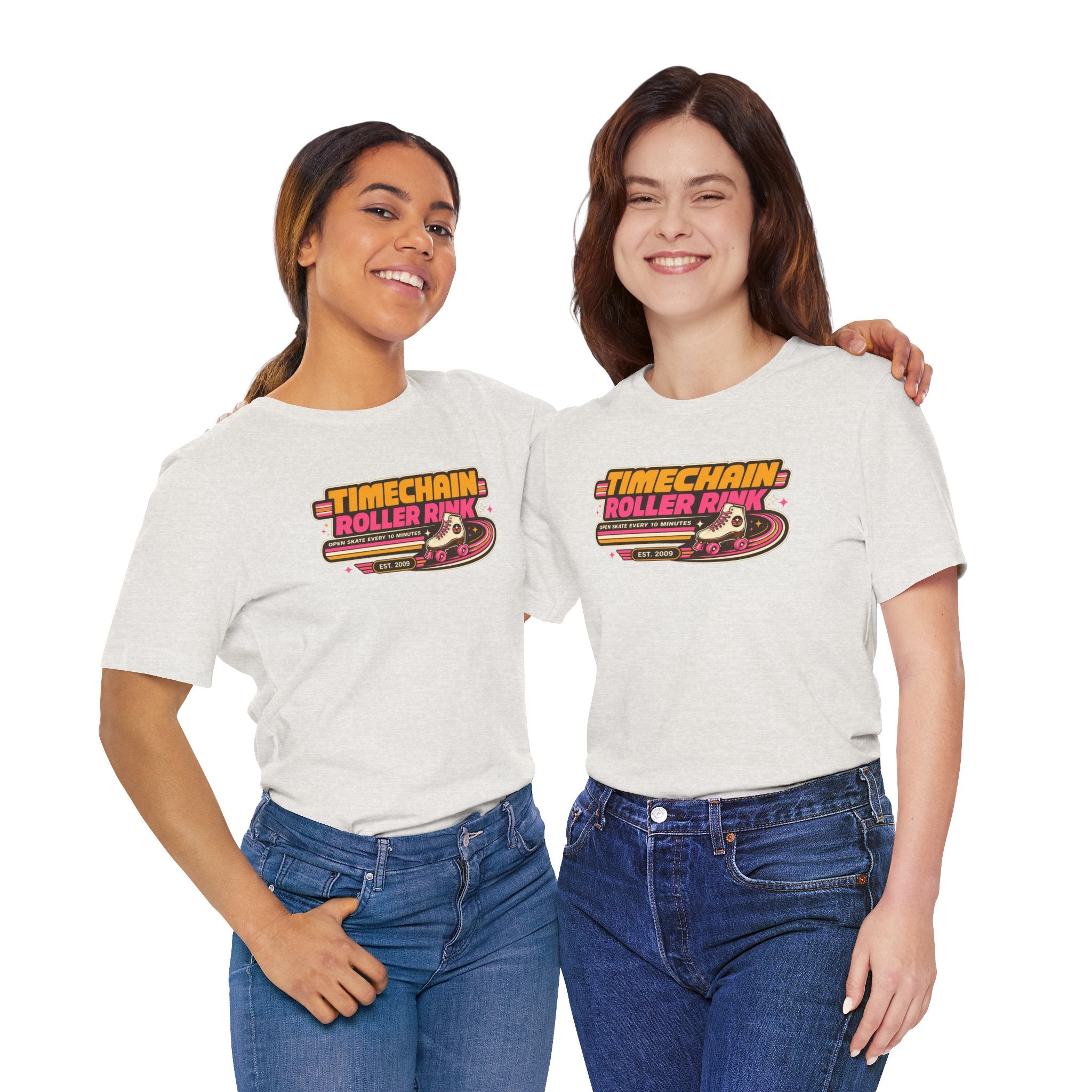 Incognito Timechain Roller Rink graphic tee | Retro roller skate design | Bella Canvas 3001