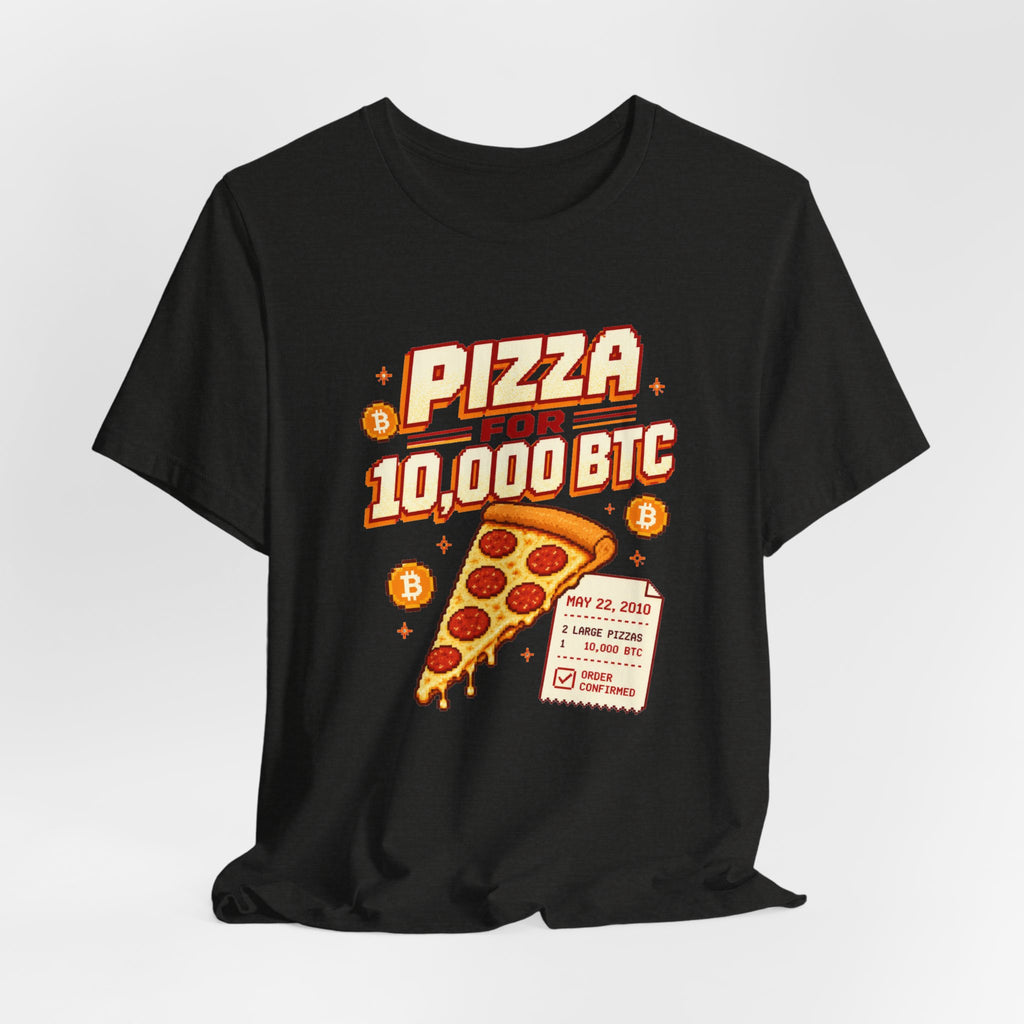 Pizza for 10,000 BTC T-Shirt | Bitcoin Pizza Day Tee | Bella Canvas 3001