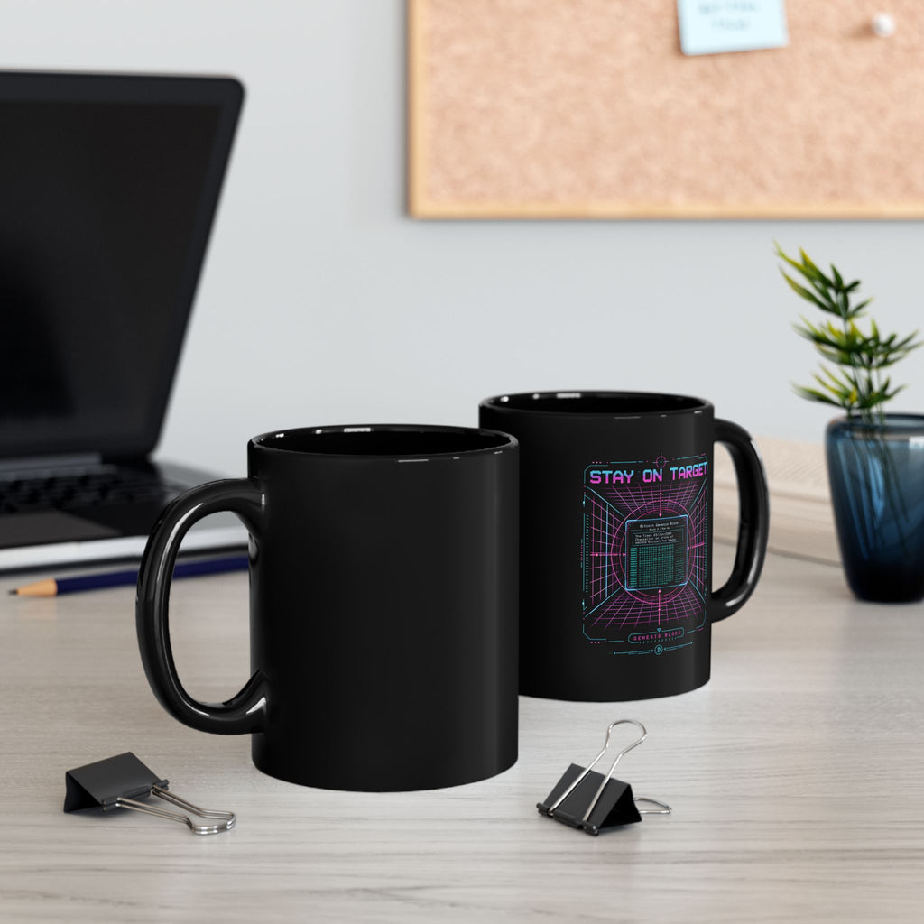 Stay On Target Retro Bitcoin Genesis Block Mug 11oz and 15oz