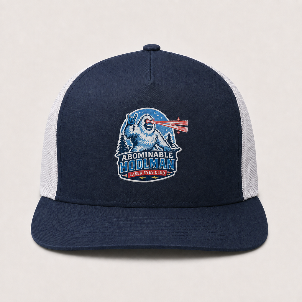 Abominable Hodlman Laser Eyes Club Trucker Cap